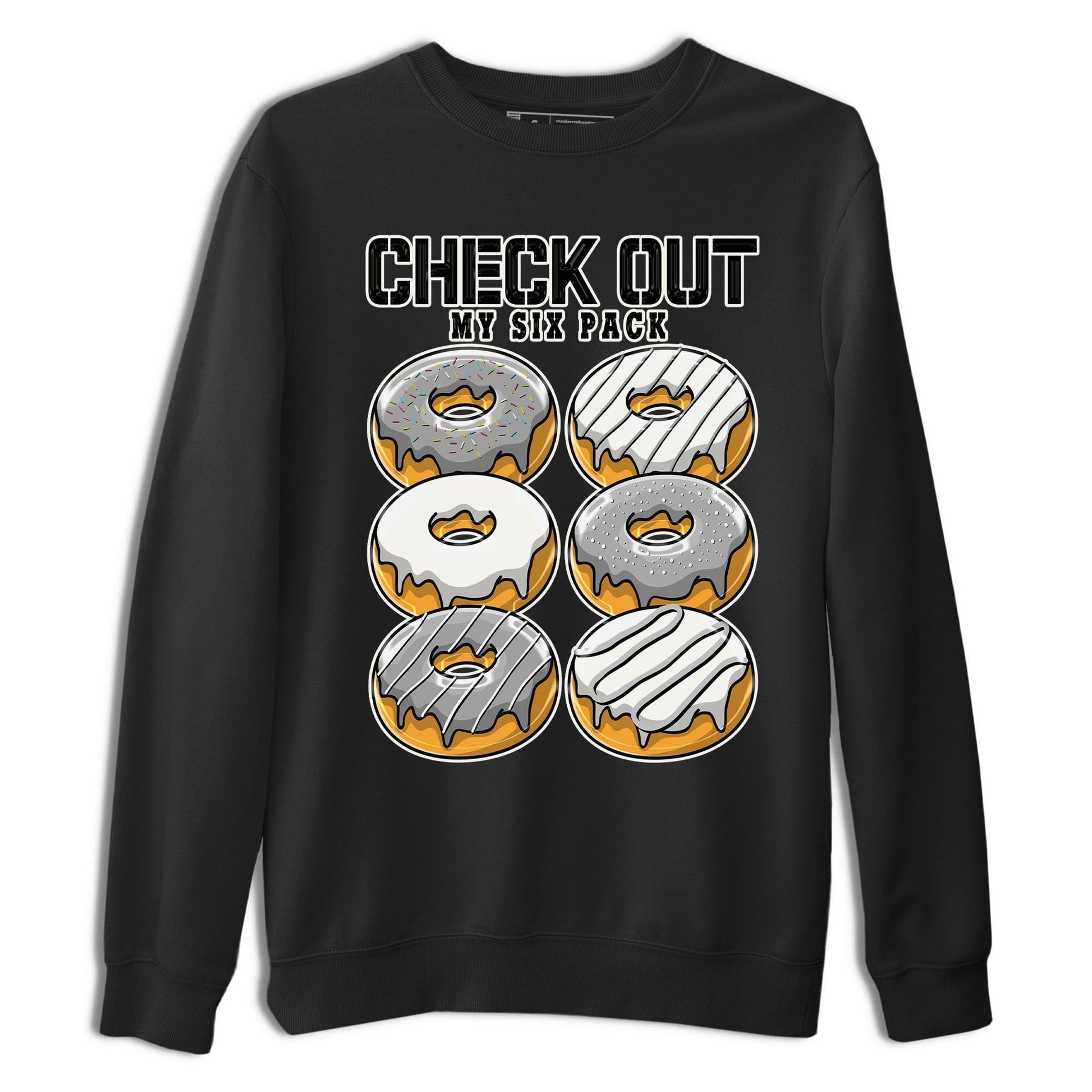AJ4 Frozen Moments shirt to match jordans Check Out My Six Pack sneaker tees Crew Neck AJ4 Frozen Moments SNRT Sneaker Release Tees Unisex Casual Shirts Black 2 T-Shirt