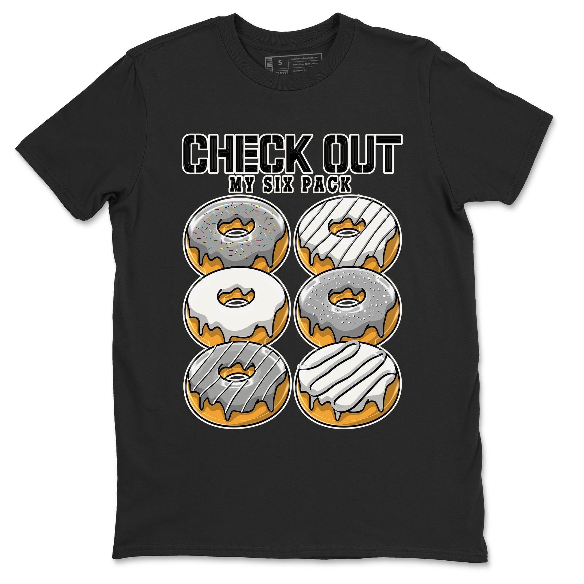 AJ4 Frozen Moments shirt to match jordans Check Out My Six Pack sneaker tees Crew Neck AJ4 Frozen Moments SNRT Sneaker Release Tees Unisex Casual Shirts Black 2 T-Shirt