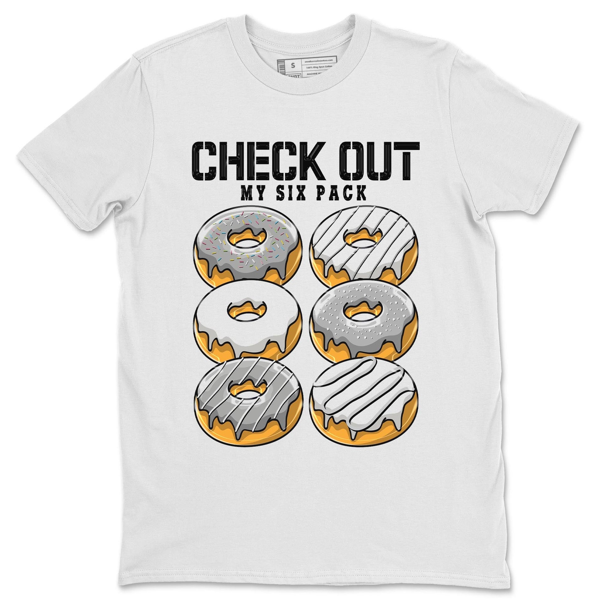 AJ4 Frozen Moments shirt to match jordans Check Out My Six Pack sneaker tees Crew Neck AJ4 Frozen Moments SNRT Sneaker Release Tees Unisex Casual Shirts White 2 T-Shirt