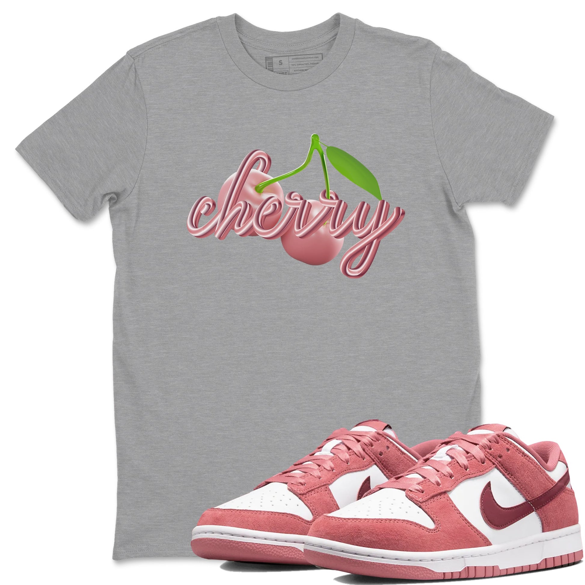 Dunk Valentines Day 2024 shirt to match jordans Cherry sneaker tees Dunk Happy Valentines Day 2024 SNRT Sneaker Release Tees Unisex Heather Grey 1 T-Shirt
