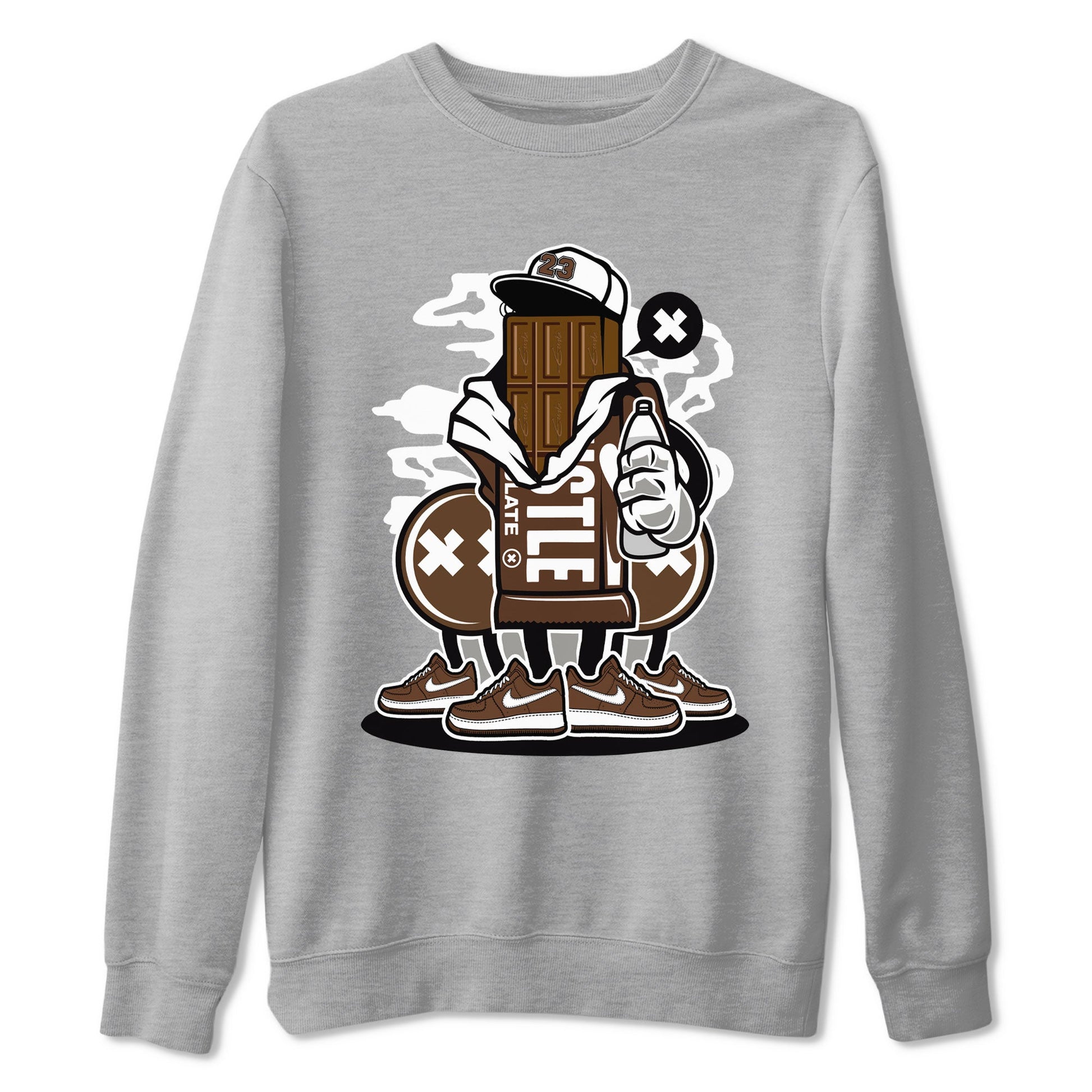 AF1 Chocolate shirt to match jordans Chocolate Squad sneaker tees Air Force 1 Chocolate SNRT Sneaker Release Tees Cotton Sneaker Tee Heather Grey 2 T-Shirt