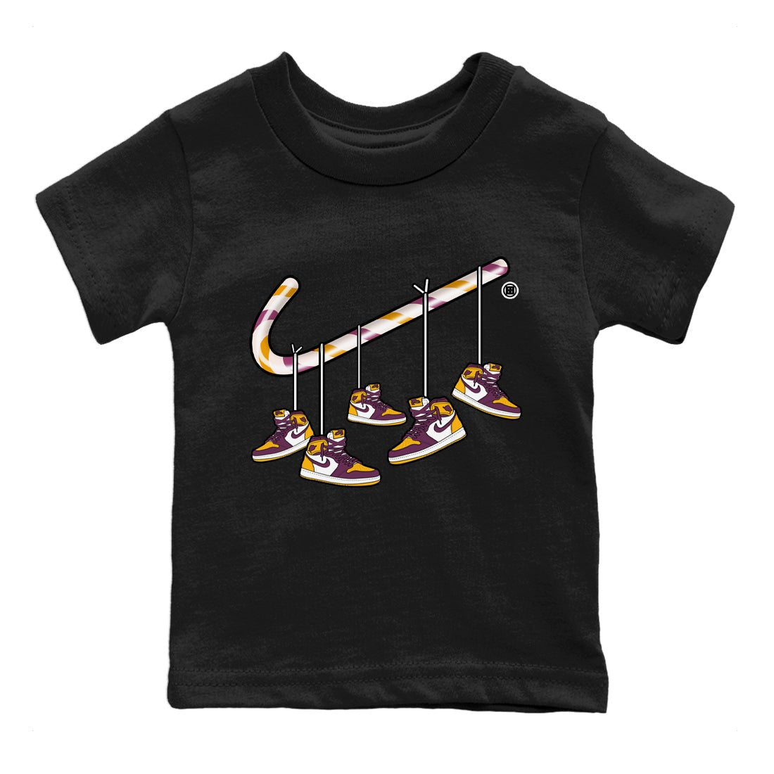 Jordan 1 Brotherhood Sneaker Match Tees Christmas Candy Cane Sneaker Tees Jordan 1 Brotherhood Sneaker Release Tees Kids Shirts