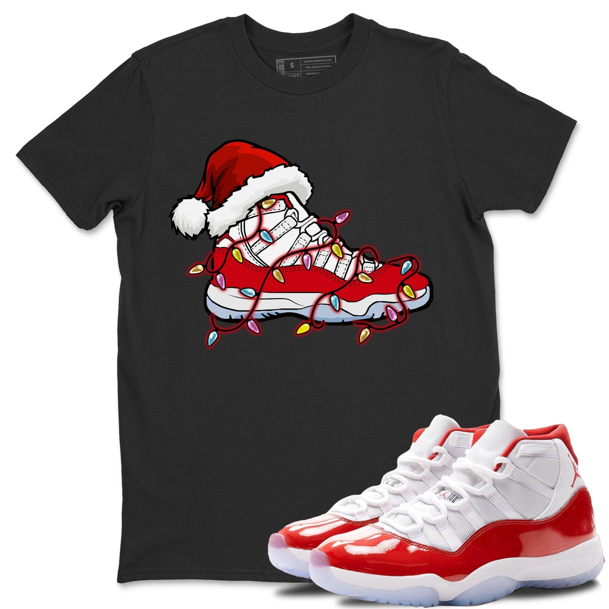 Jordan 11 Cherry Sneaker Match Tees Christmas Light Sneaker Sneaker Tees Jordan 11 Cherry Sneaker Release Tees Unisex Shirts