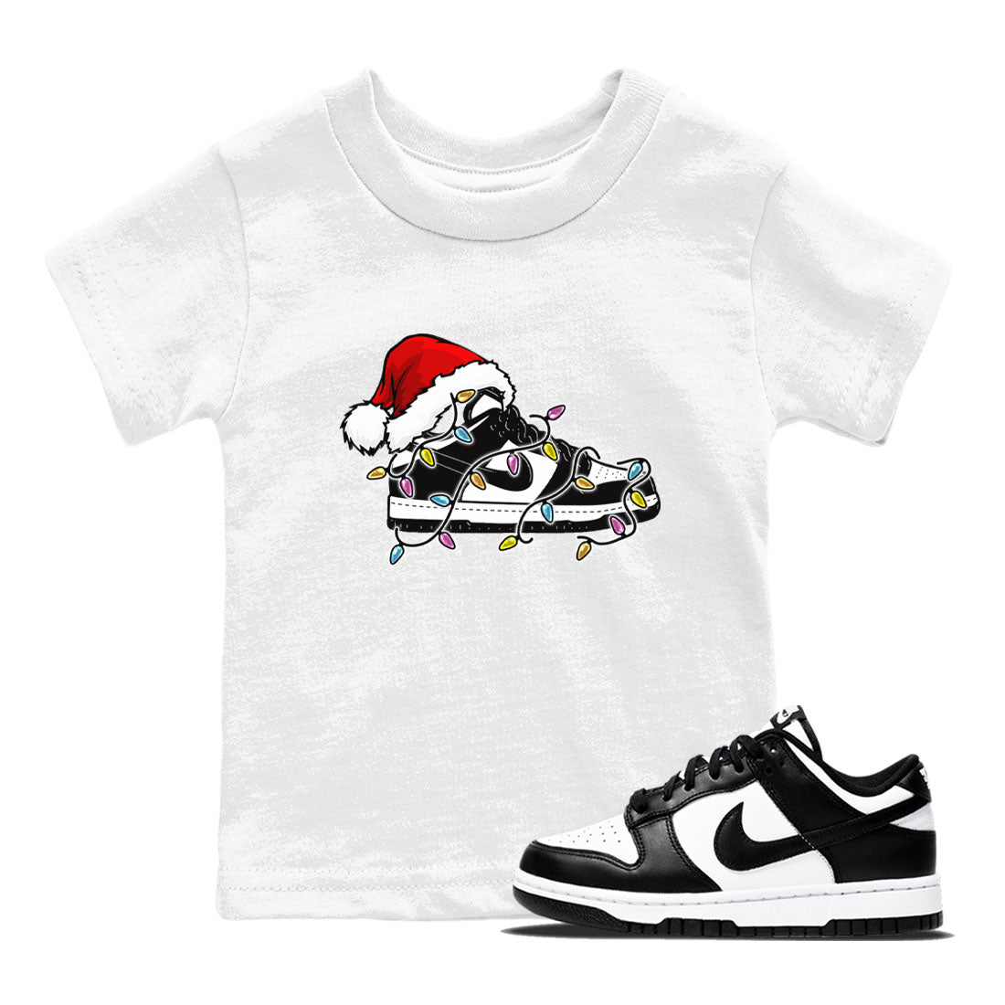 Dunk Panda Dunks Black White shirt to match jordans Christmas Light Sneaker sneaker tees Dunk Low Panda SNRT Sneaker Release tees baby toddler White 1 cotton sneaker tee