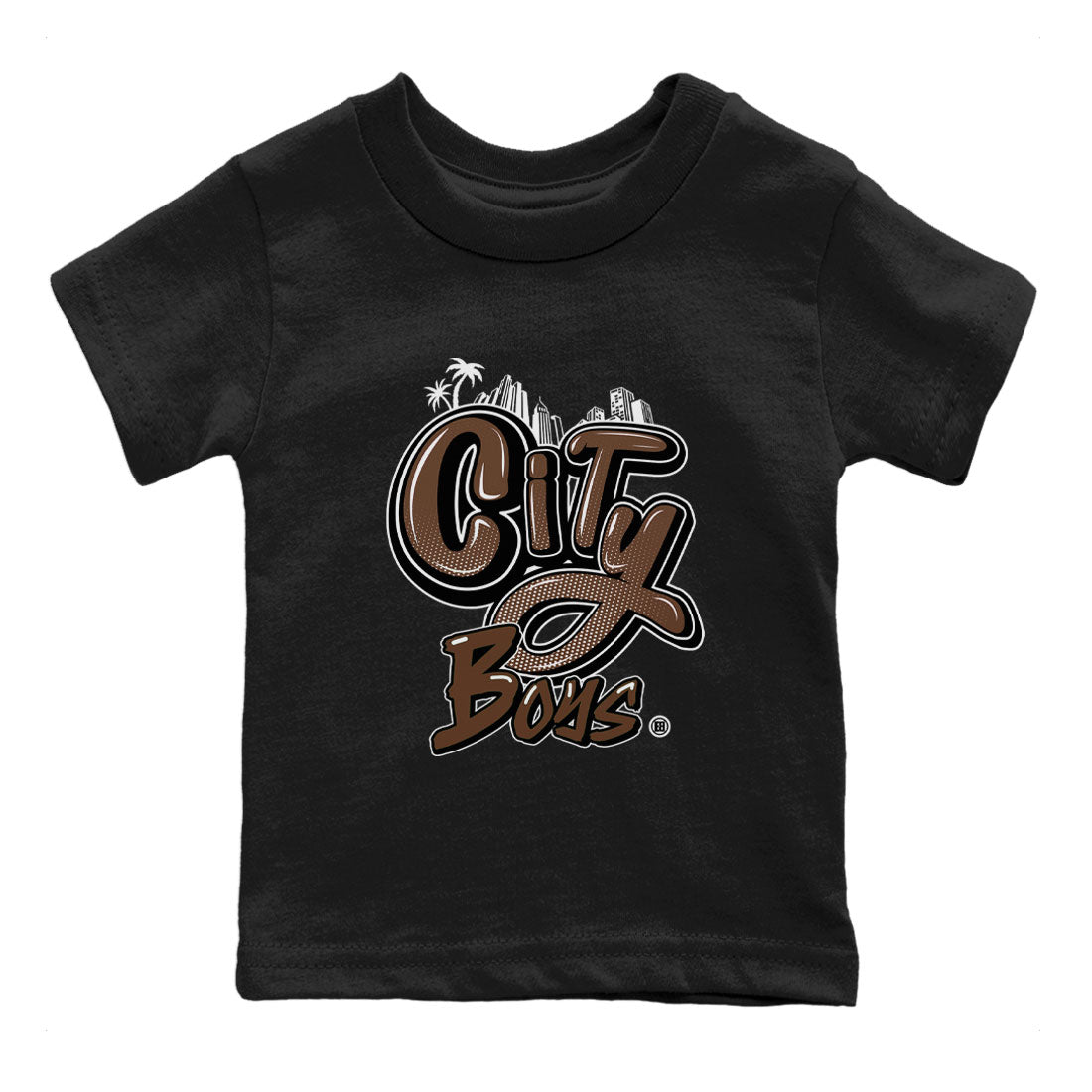 AF1 Chocolate shirt to match jordans City Boys sneaker tees Air Force 1 Chocolate SNRT Sneaker Tees Youth Kid's Baby Shirt Black 2 T-Shirt