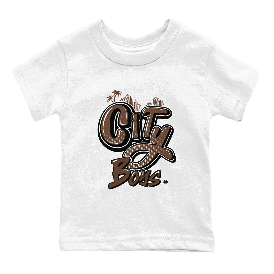 AF1 Chocolate shirt to match jordans City Boys sneaker tees Air Force 1 Chocolate SNRT Sneaker Tees Youth Kid's Baby Shirt White 2 T-Shirt