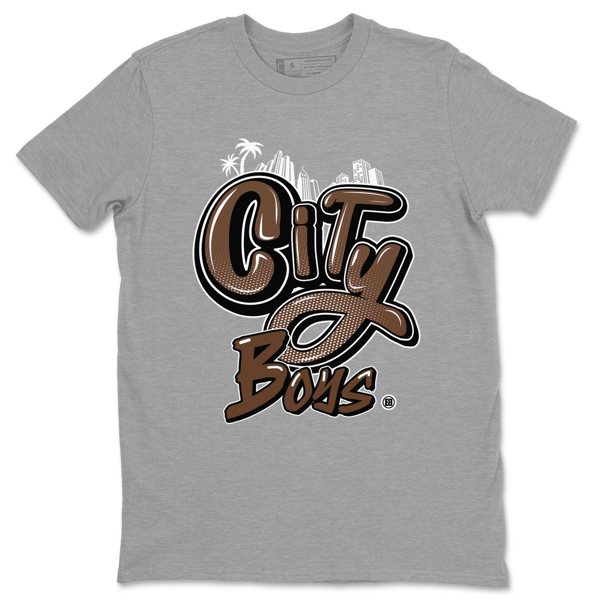 AF1 Chocolate shirt to match jordans City Boys sneaker tees Air Force 1 Chocolate SNRT Sneaker Release Tees Cotton Sneaker Tee Heather Grey 2 T-Shirt
