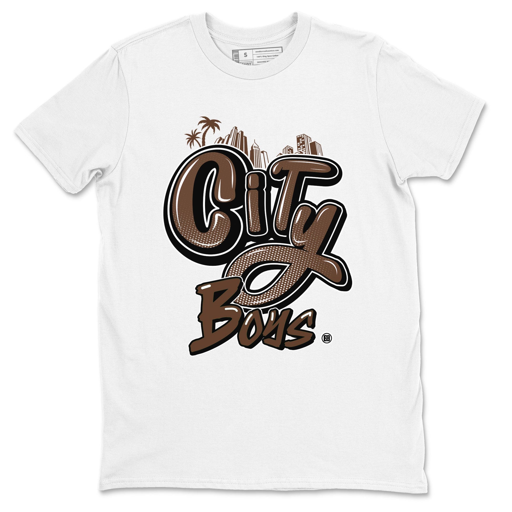 AF1 Chocolate shirt to match jordans City Boys sneaker tees Air Force 1 Chocolate SNRT Sneaker Release Tees Cotton Sneaker Tee White 2 T-Shirt