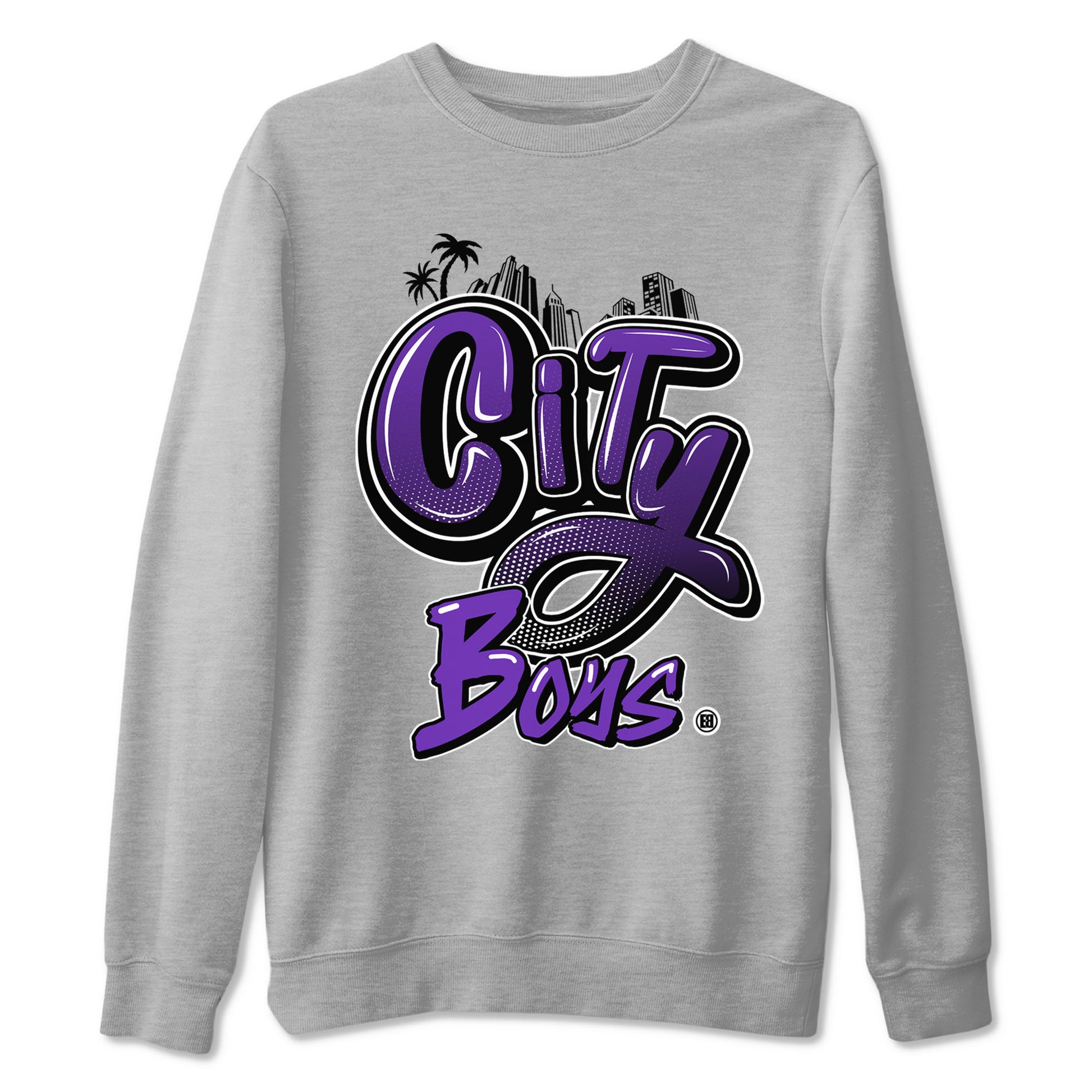 City Boys sneaker match tees to Court Purple Dunks street fashion brand for shirts to match Jordans SNRT Sneaker Tees Dunk Low Court Purple unisex t-shirt Heather Grey 2 unisex shirt