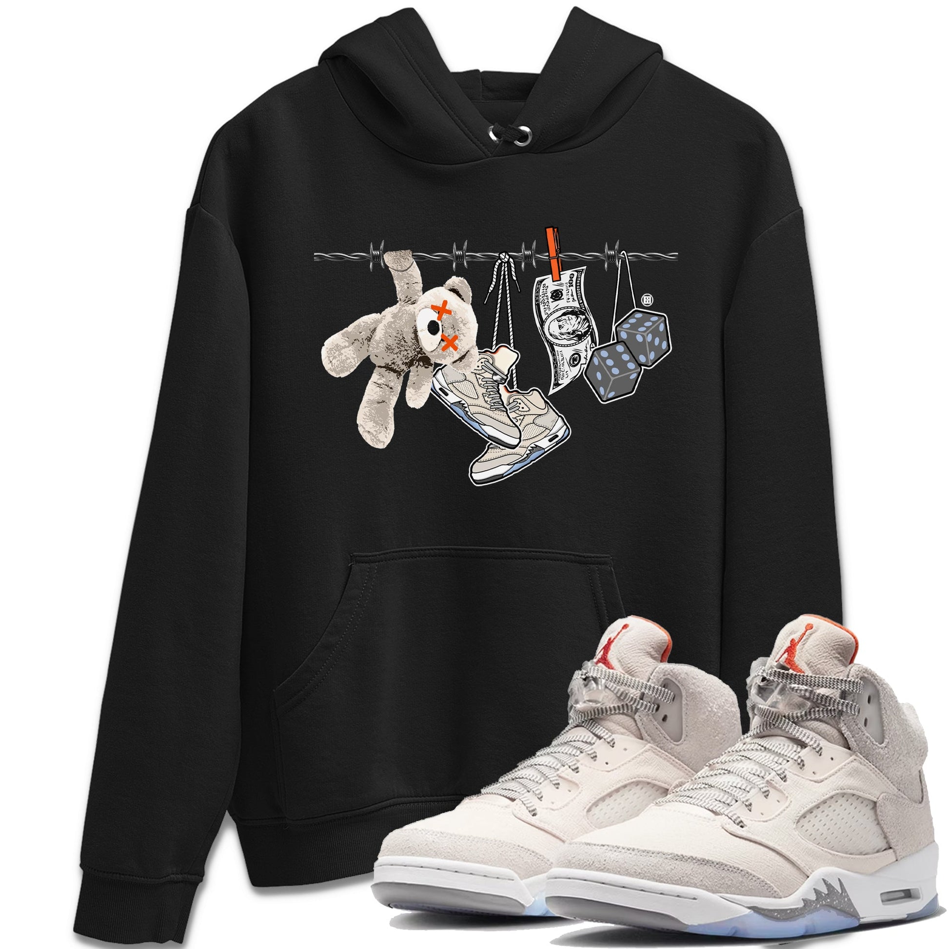 Air Jordan 5 Craft Sneaker Match Tees Clothesline Sneaker Tees Air Jordan 5 Retro Craft Tees Unisex Shirts Black 1