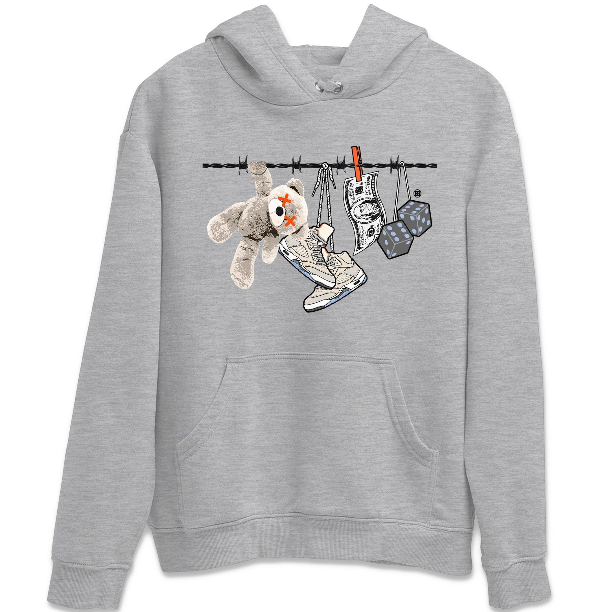 Air Jordan 5 Craft Sneaker Match Tees Clothesline Sneaker Tees Air Jordan 5 Retro Craft Tees Unisex Shirts Heather Grey 2