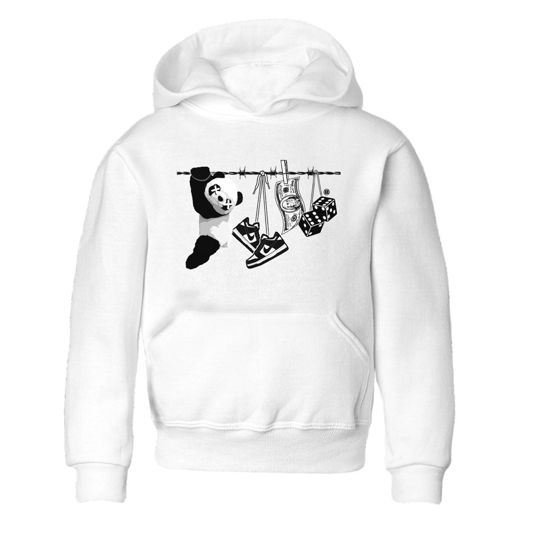 Dunk Panda shirt to match jordans Clothesline sneaker tees Dunk White Black Panda SNRT Sneaker Tees Baby Toddler White 2 T-Shirt