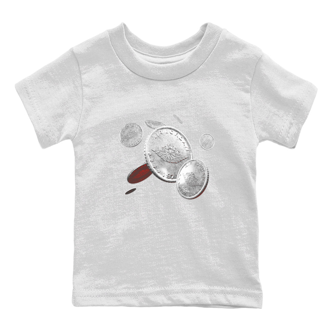 Air Jordan 3 White Cement Sneaker Match Tees Coin Drop Sneaker Tees AJ3 White Cement Sneaker Release Tees Kids Shirts White 2