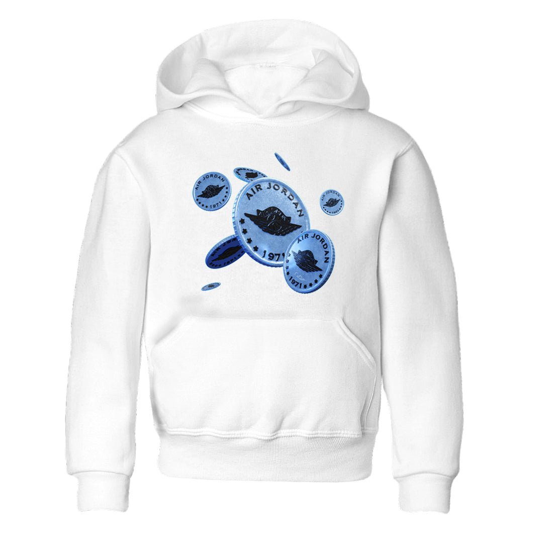 Jordan 5 UNC Jordan Shirts Coin Drop Sneaker Tees AJ5 UNC Sneaker Release Tees Kids Shirts White 2