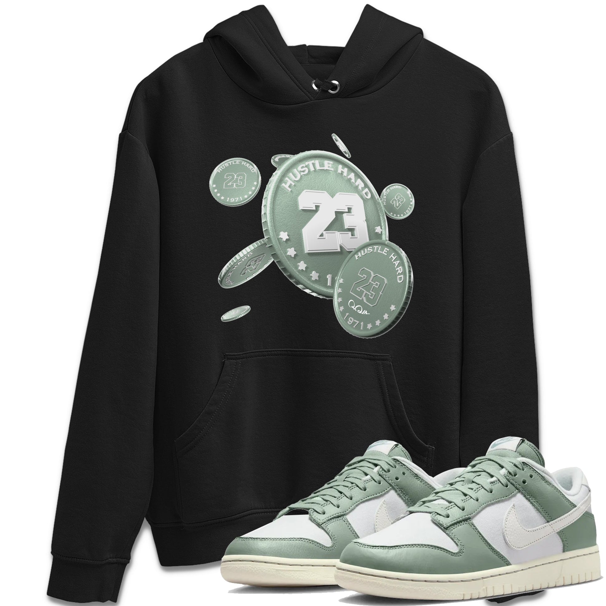 Dunk Mica Green Sneaker Match Tees Coin Drop Sneaker Tees Dunk OG Low Mica Green Sneaker Release Tees Unisex Shirts Black 1
