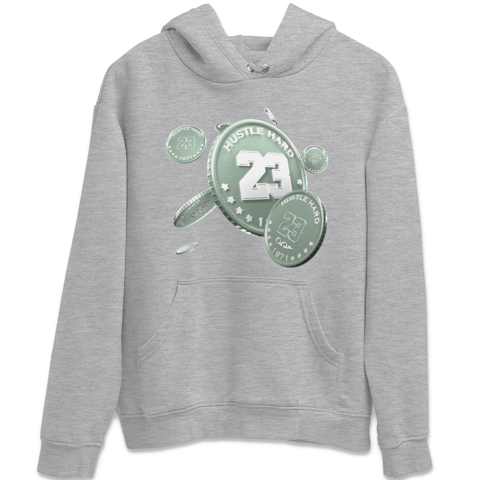 Dunk Mica Green Sneaker Match Tees Coin Drop Sneaker Tees Dunk OG Low Mica Green Sneaker Release Tees Unisex Shirts Heather Grey 2