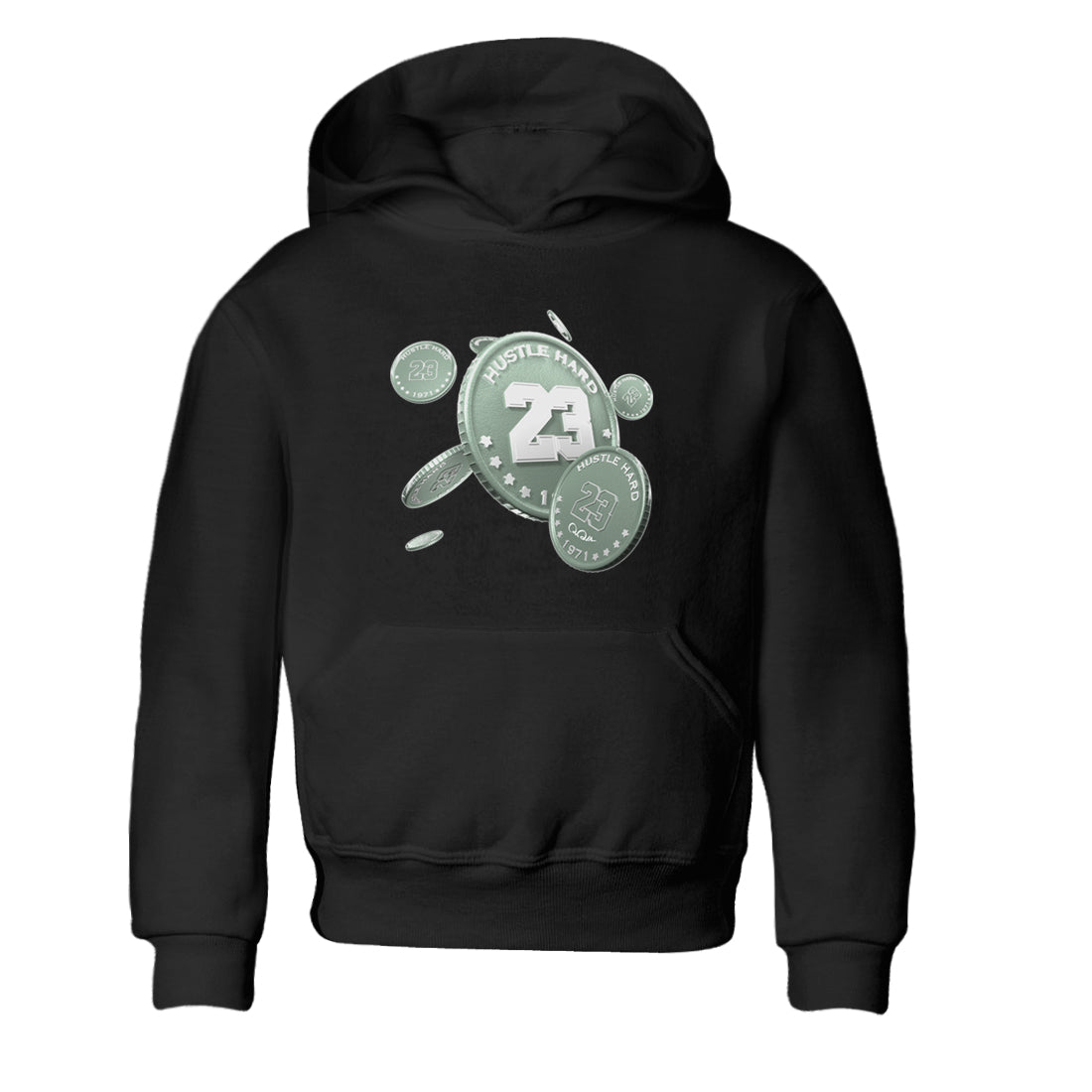Dunk Mica Green Sneaker Match Tees Coin Drop Sneaker Tees Dunk OG Low Mica Green Sneaker Release Tees Kids Shirts Black 2