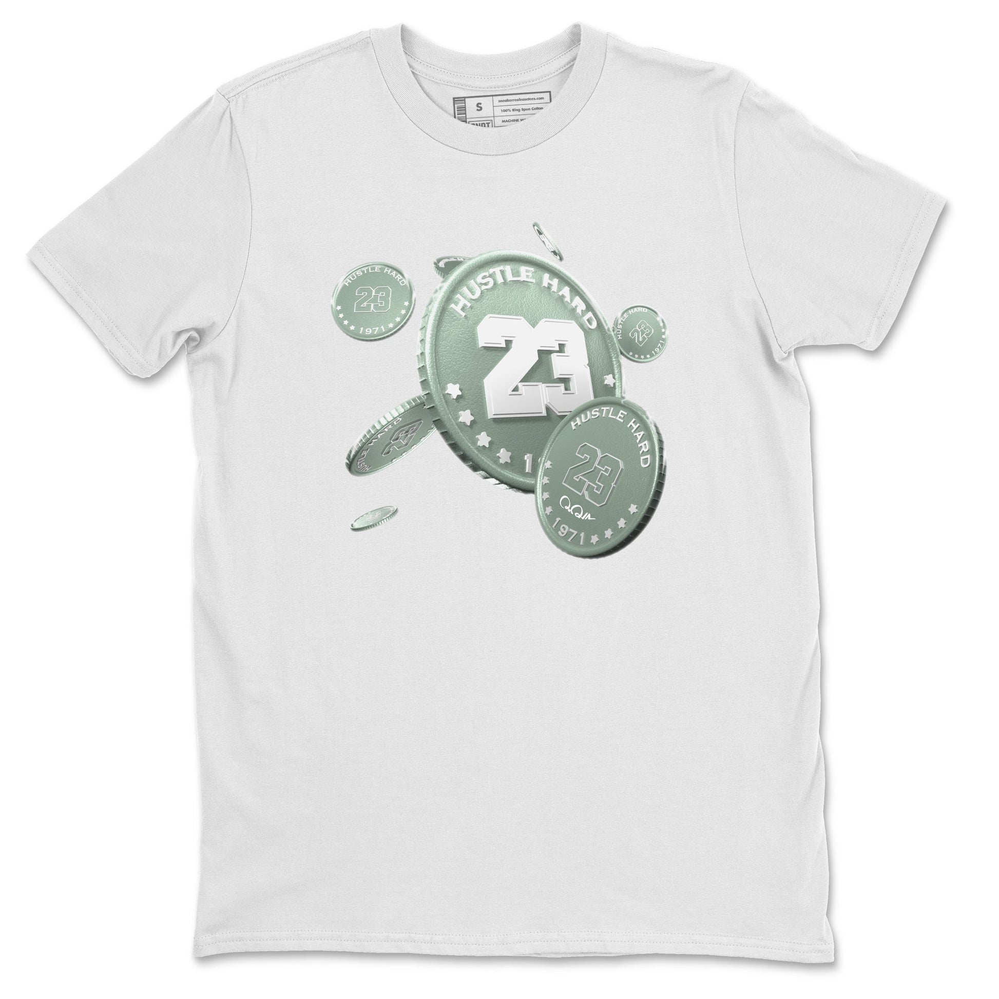 Dunk Mica Green Sneaker Match Tees Coin Drop Sneaker Tees Dunk OG Low Mica Green Sneaker Release Tees Unisex Shirts White 2