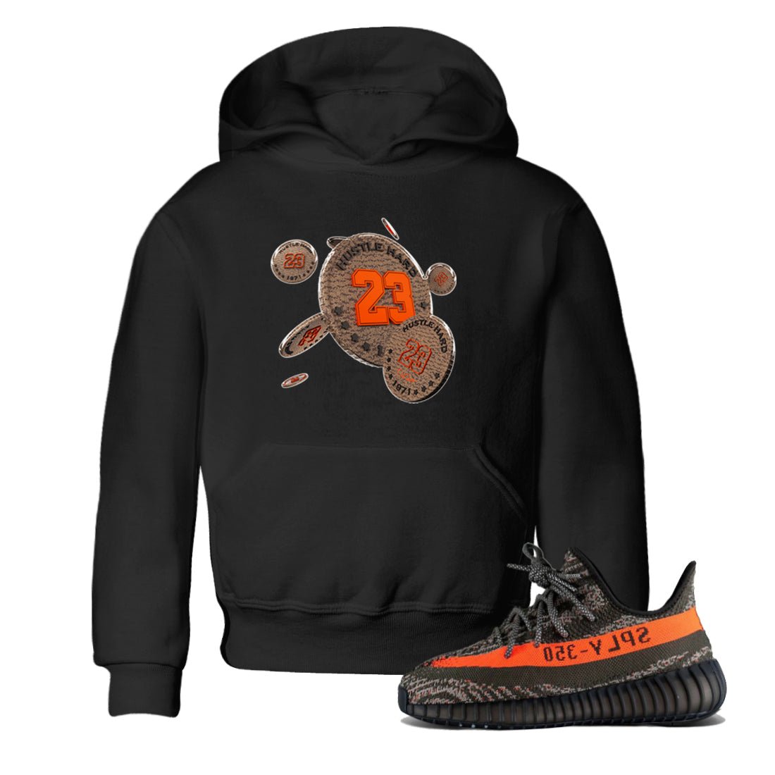 Yeezy 350 Carbon Beluga shirt to match jordans Coin Drop sneaker tees Adidas Yeezy Boost 350 Carbon Beluga SNRT Sneaker Release Tees Baby Toddler Black 1 T-Shirt