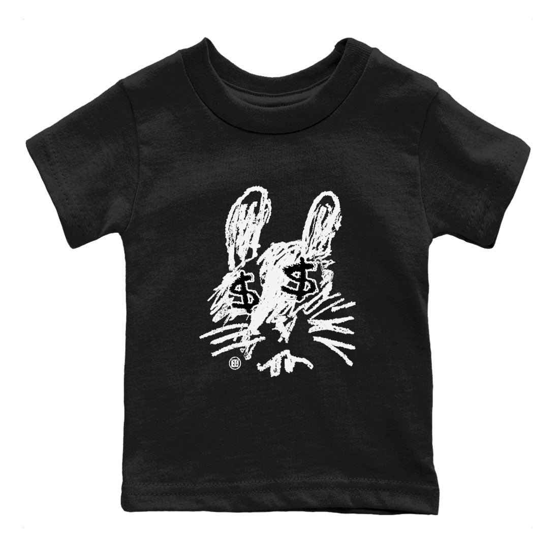 1s Black White shirt to match jordans Crayon Bunny sneaker tees Air Jordan 1 Black White SNRT sneaker release tees baby toddler Black 2 cotton Shirt