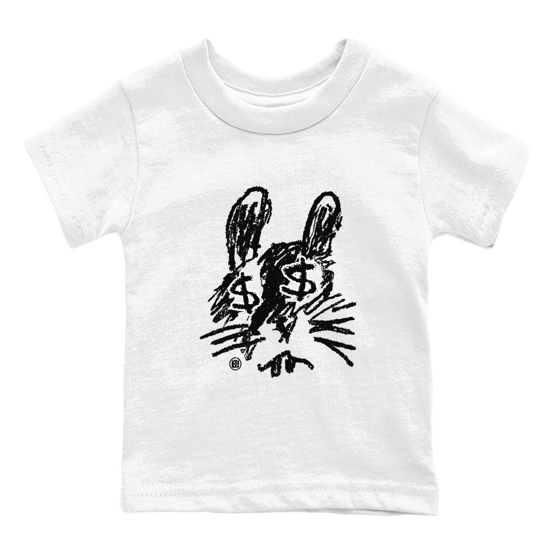 1s Black White shirt to match jordans Crayon Bunny sneaker tees Air Jordan 1 Black White SNRT sneaker release tees baby toddler White 2 cotton Shirt