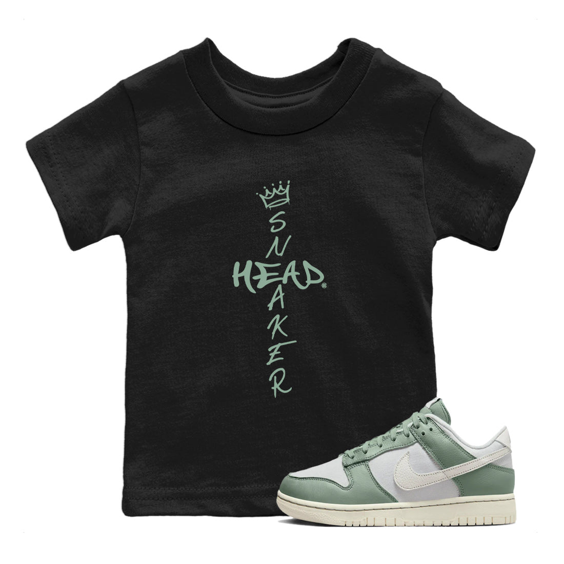 Dunk Low Mica Green Shirts Cross Sneakerhead Sneaker Tees Dunk Mica Green Sneaker Release Tees Kids Shirts Black 1