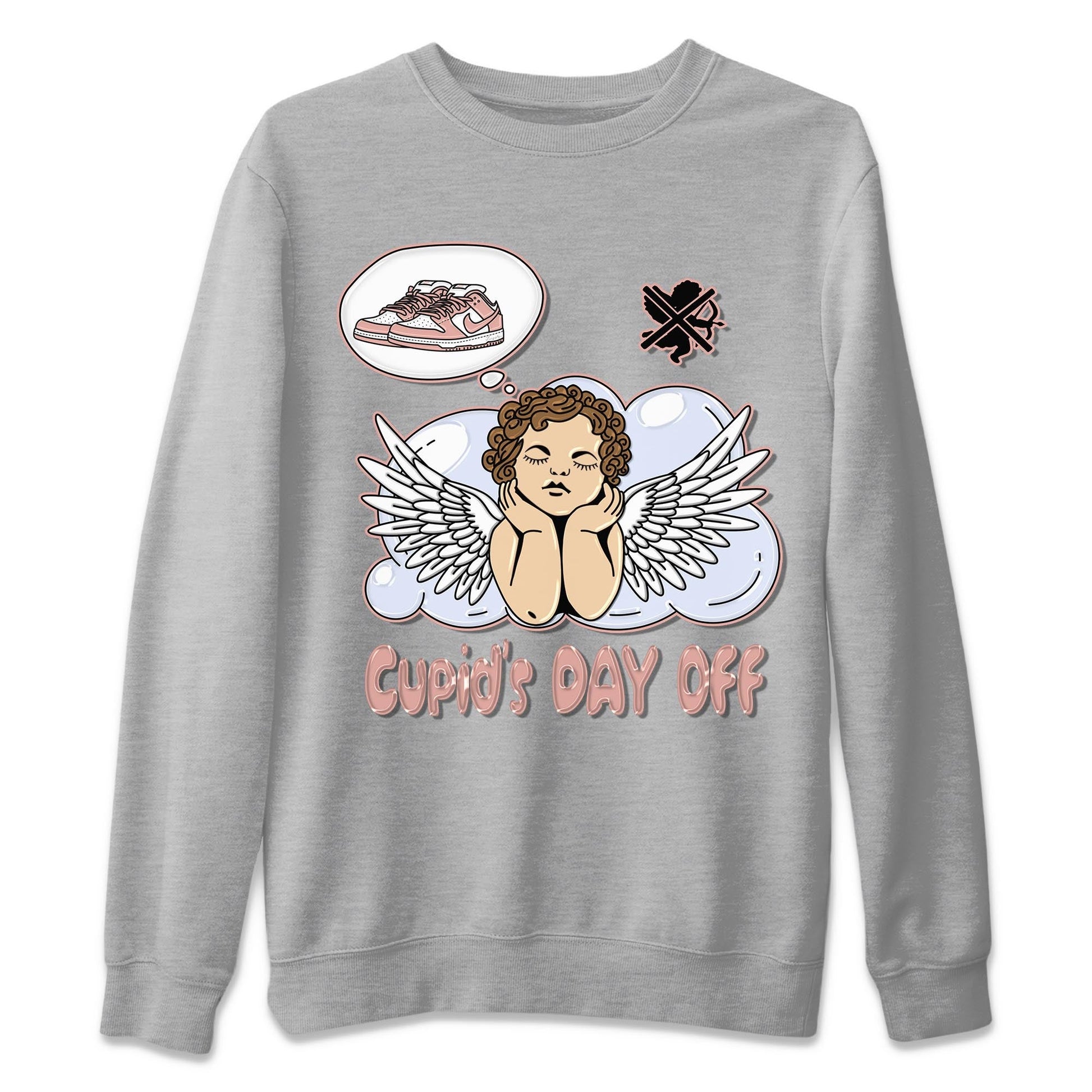Nike Dunks Low Rose Whisper shirt to match jordans Cupids Day Off sneaker tees Nike Dunk Rose Whisper SNRT Sneaker Release Tees Unisex Heather Grey 2 T-Shirt