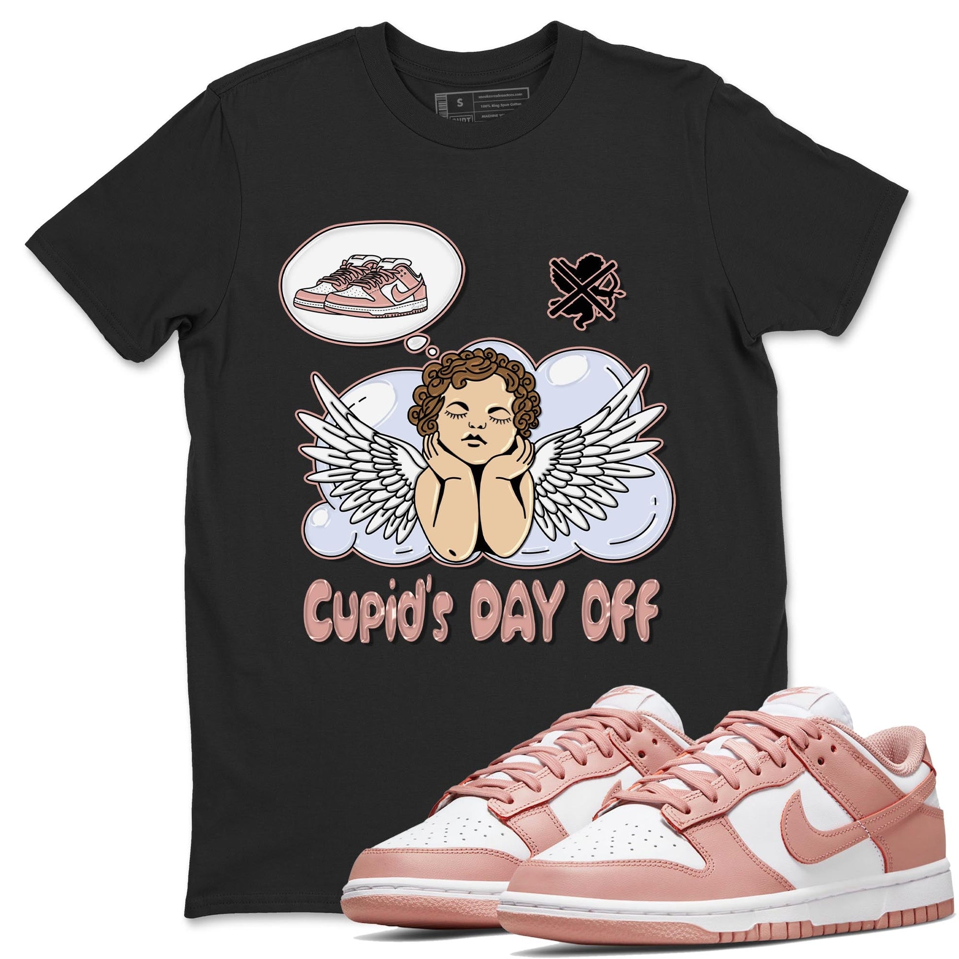Nike Dunks Low Rose Whisper shirt to match jordans Cupids Day Off sneaker tees Nike Dunk Rose Whisper SNRT Sneaker Release Tees Unisex Black 1 T-Shirt