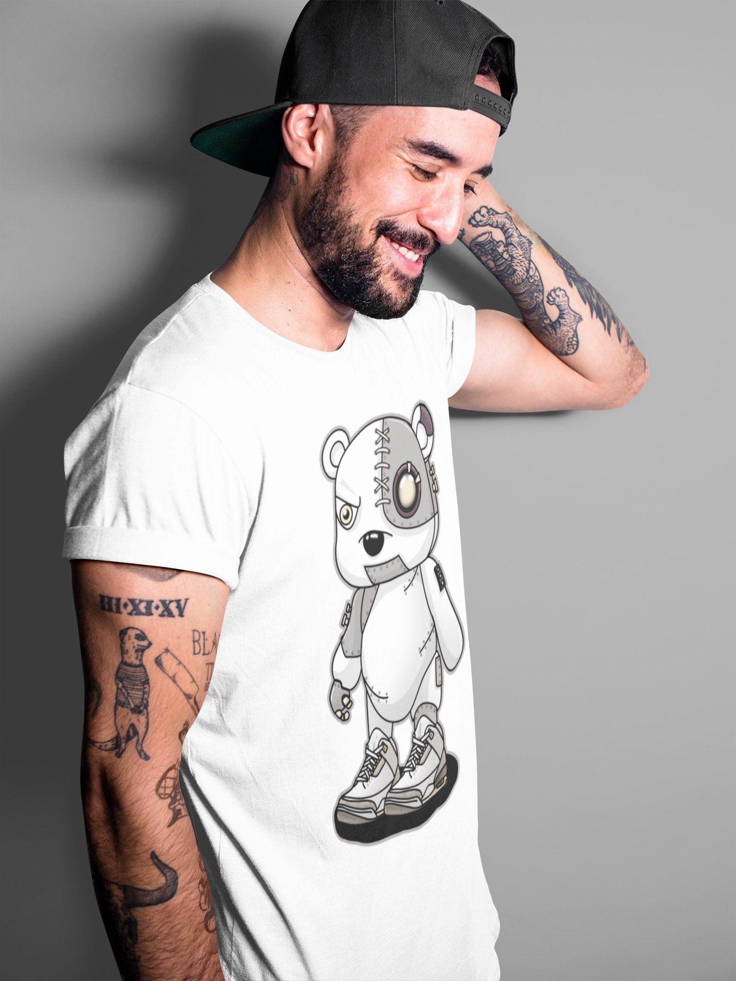 Jordan 3 A Ma Maniere Sneaker Match Tees Cyborg Bear Sneaker Tees Jordan 3 A Ma Maniere Sneaker Release Tees Unisex Shirts