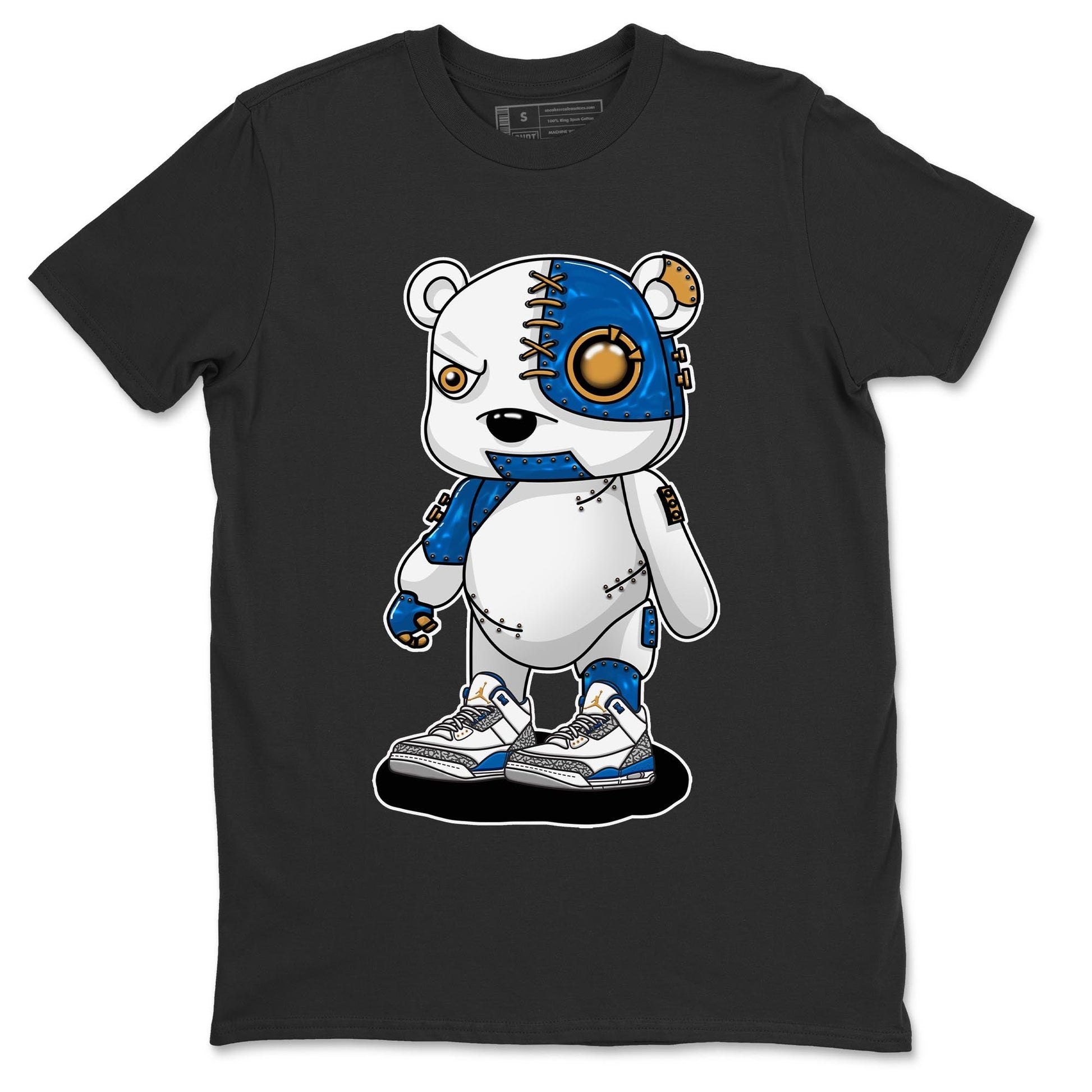 Air Jordan 3 Wizards Sneaker Match Tees Cyborg Bear Sneaker Tees Air Jordan 3 Wizards Sneaker Release Tees Unisex Shirts Black 2