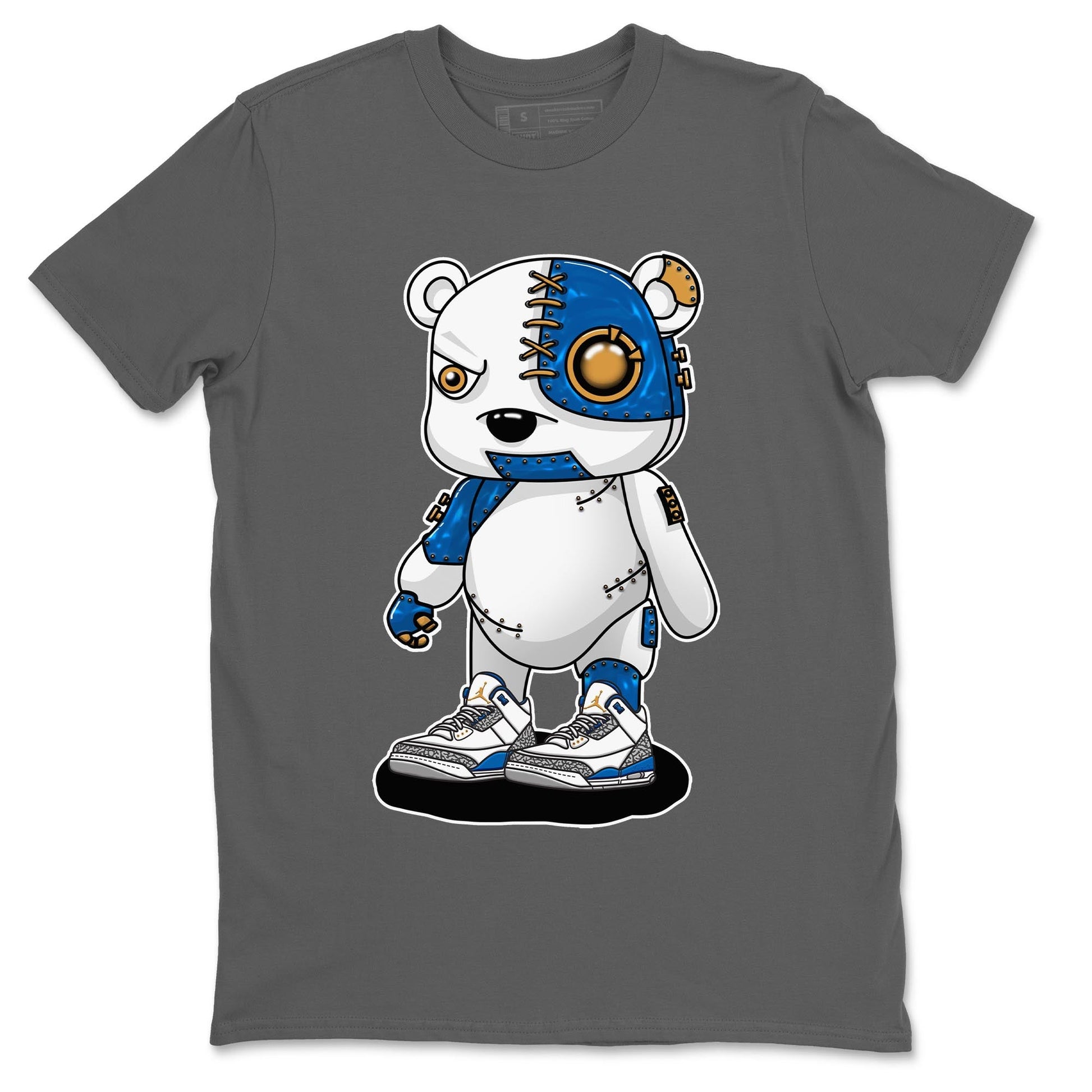 Air Jordan 3 Wizards Sneaker Match Tees Cyborg Bear Sneaker Tees Air Jordan 3 Wizards Sneaker Release Tees Unisex Shirts Cool Grey 2
