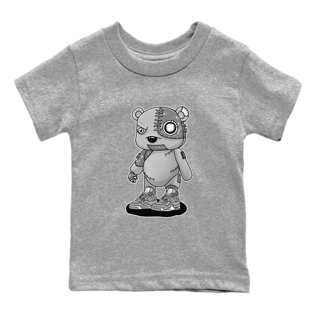 AJ4 Frozen Moments shirt to match jordans Cyborg Bear sneaker tees Crew Neck AJ4 Frozen Moments SNRT Sneaker Release Tees Baby Toddler Heather Grey 2 T-Shirt