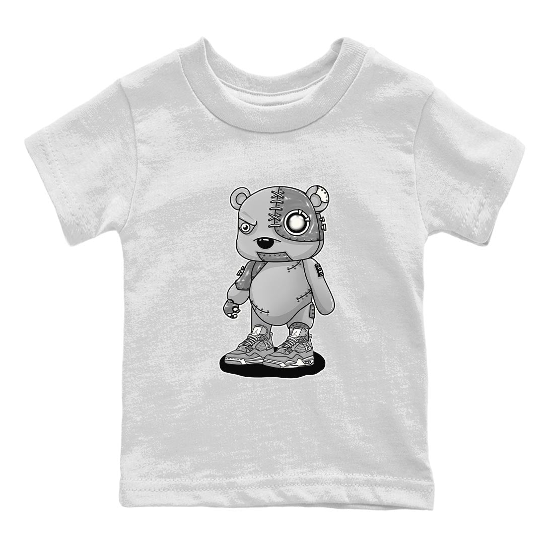 AJ4 Frozen Moments shirt to match jordans Cyborg Bear sneaker tees Crew Neck AJ4 Frozen Moments SNRT Sneaker Release Tees Baby Toddler White 2 T-Shirt