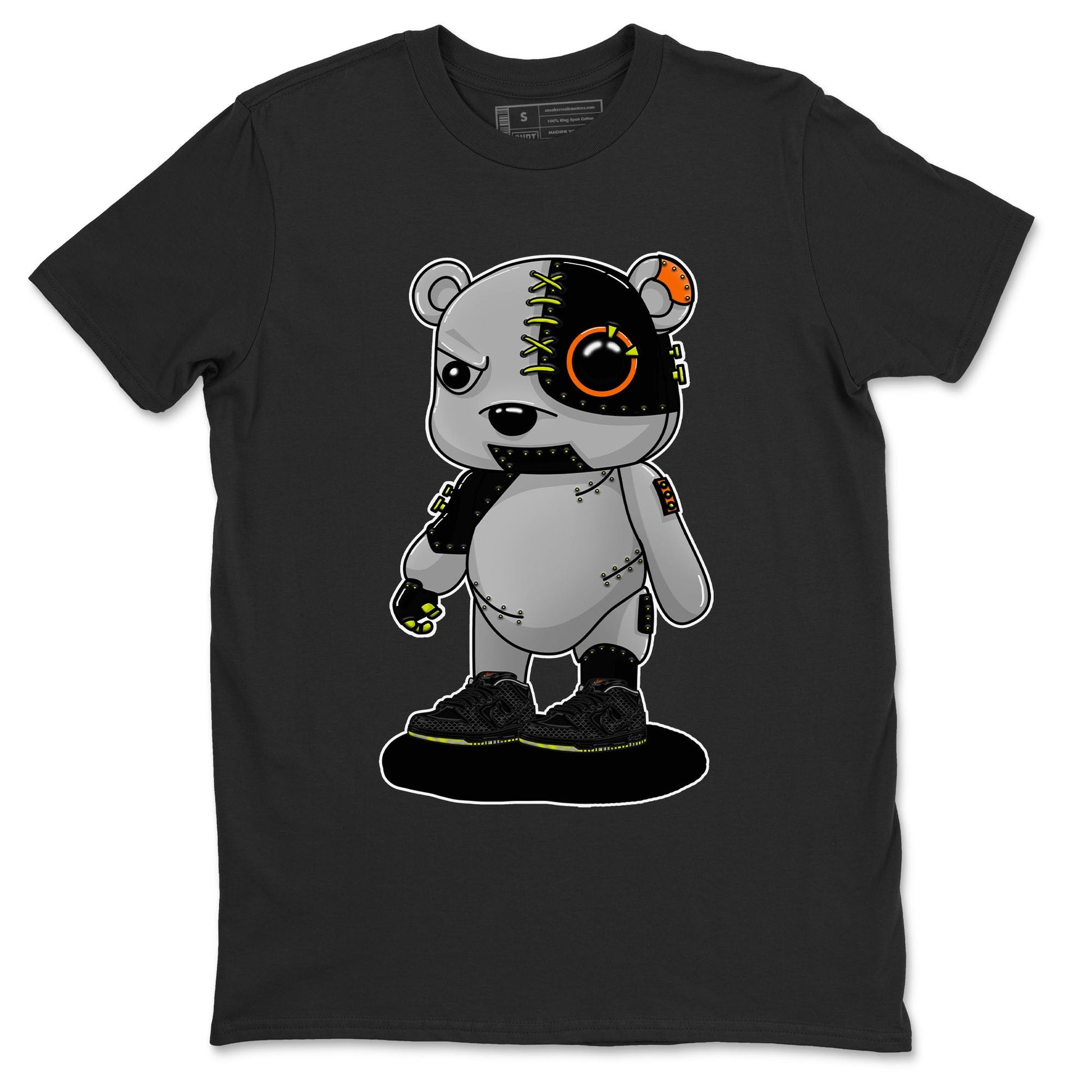 Nike Dunk Mid Premium shirt to match jordans Cyborg Bear sneaker tees Nike Dunk Mid Halloween SNRT Sneaker Tees Sneaker Matching Clothing Brand Unisex Sneaker Tee Black 2 T-Shirt