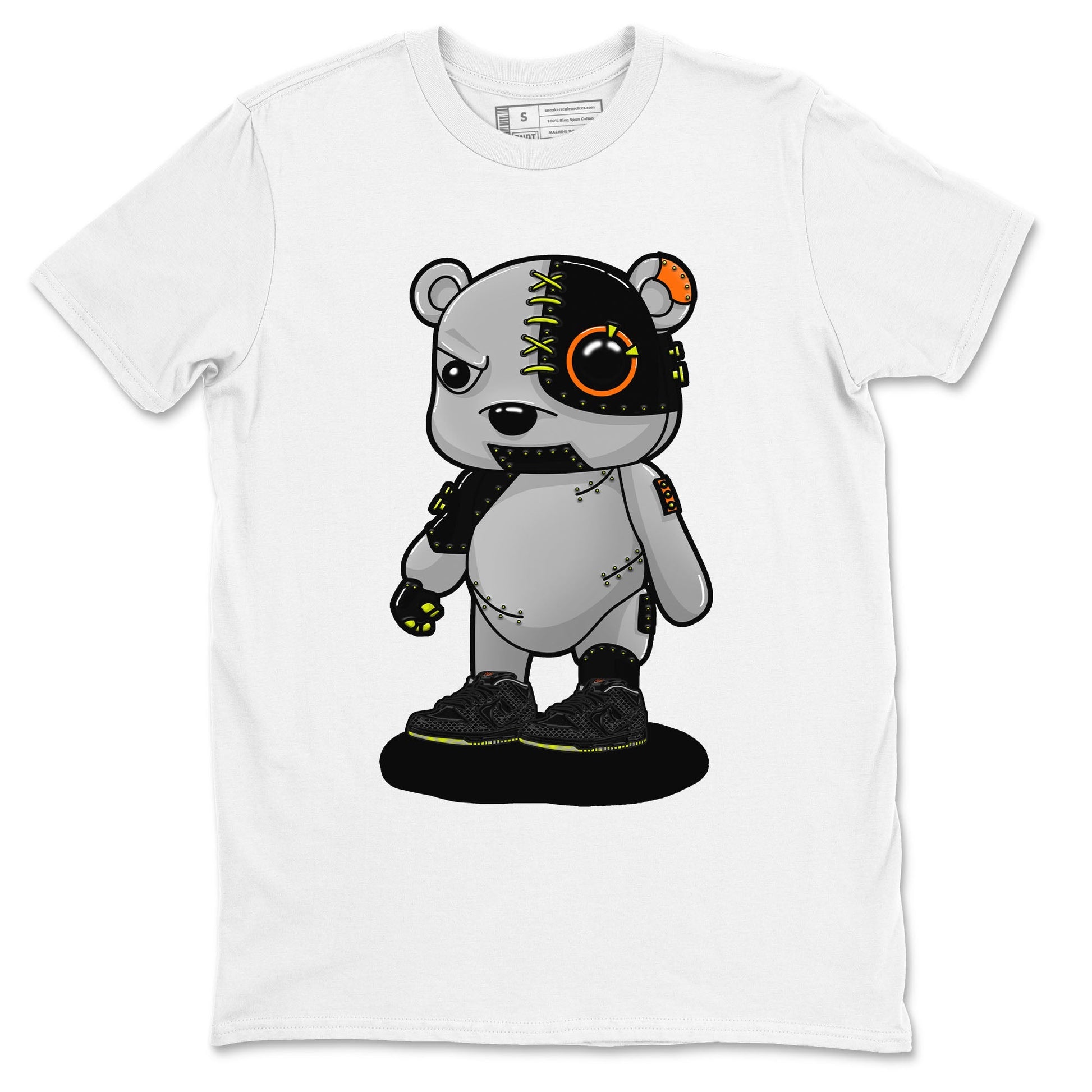 Nike Dunk Mid Premium shirt to match jordans Cyborg Bear sneaker tees Nike Dunk Mid Halloween SNRT Sneaker Tees Sneaker Matching Clothing Brand Unisex Sneaker Tee White 2 T-Shirt