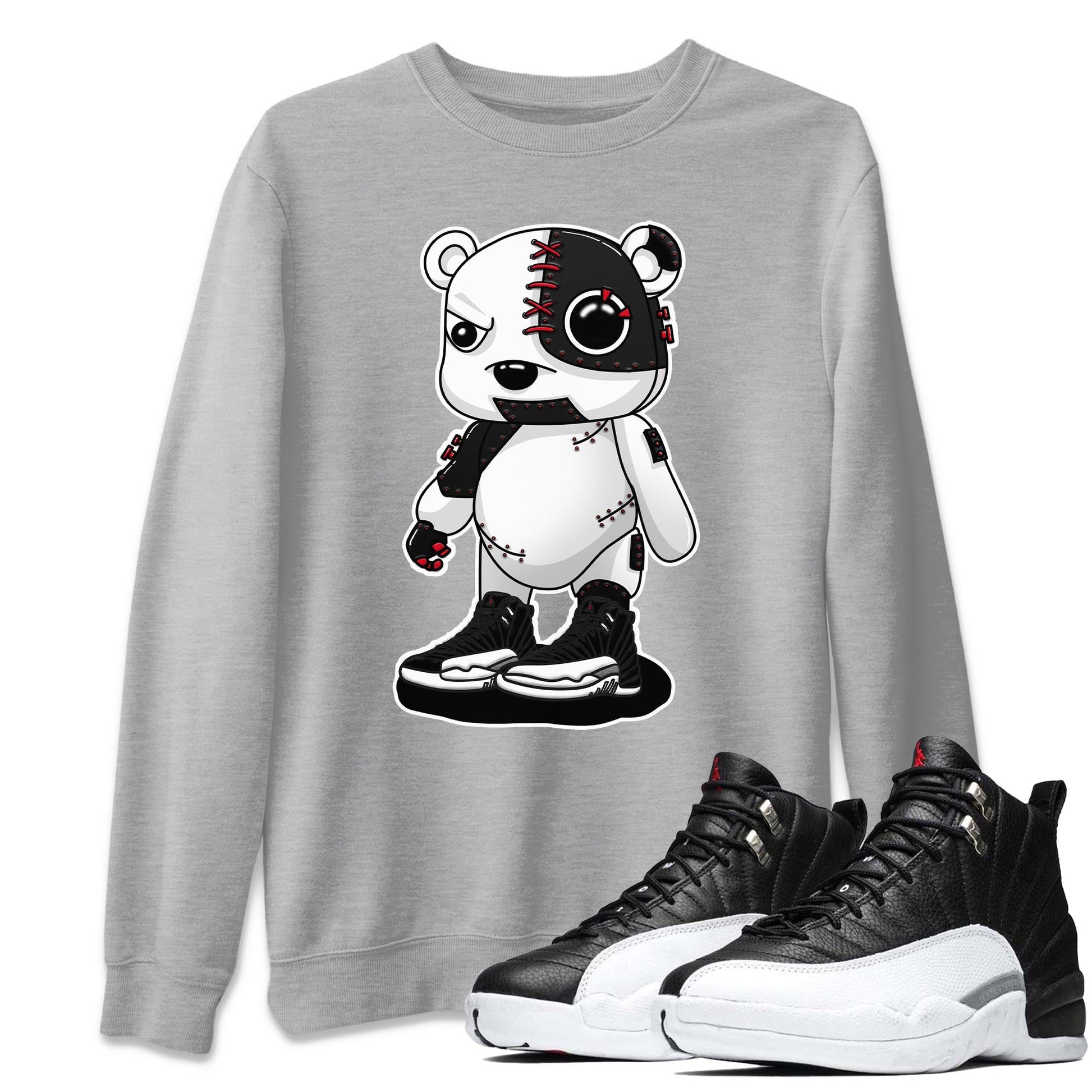 Jordan 12 Playoffs Sneaker Match Tees Cyborg Bear Sneaker Tees Jordan 12 Playoffs Sneaker Release Tees Unisex Shirts