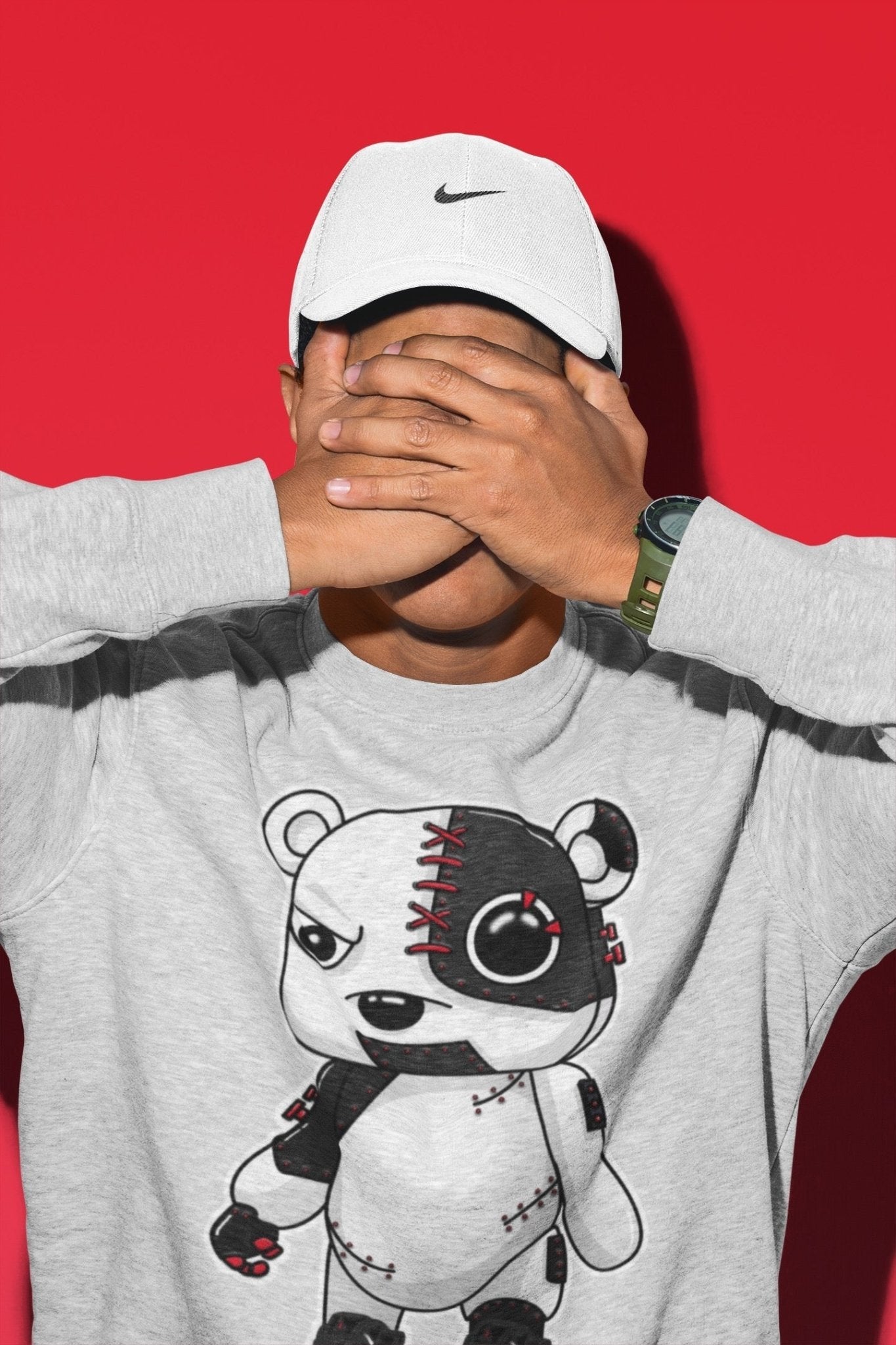 Jordan 12 Playoffs Sneaker Match Tees Cyborg Bear Sneaker Tees Jordan 12 Playoffs Sneaker Release Tees Unisex Shirts