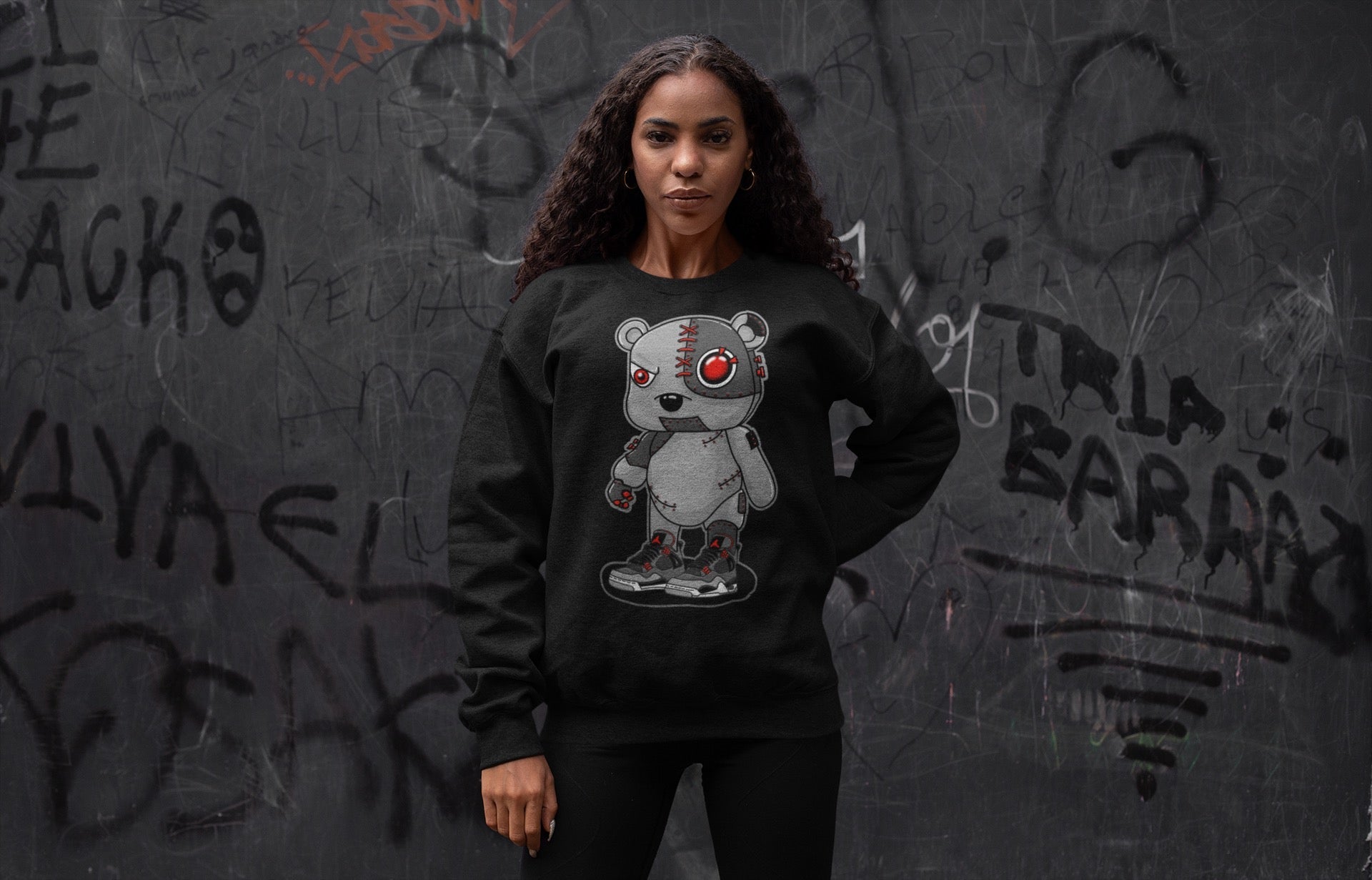Jordan 4 Infrared Sneaker Match Tees Cyborg Bear Sneaker Tees Jordan 4 Infrared Sneaker Release Tees Unisex Shirts