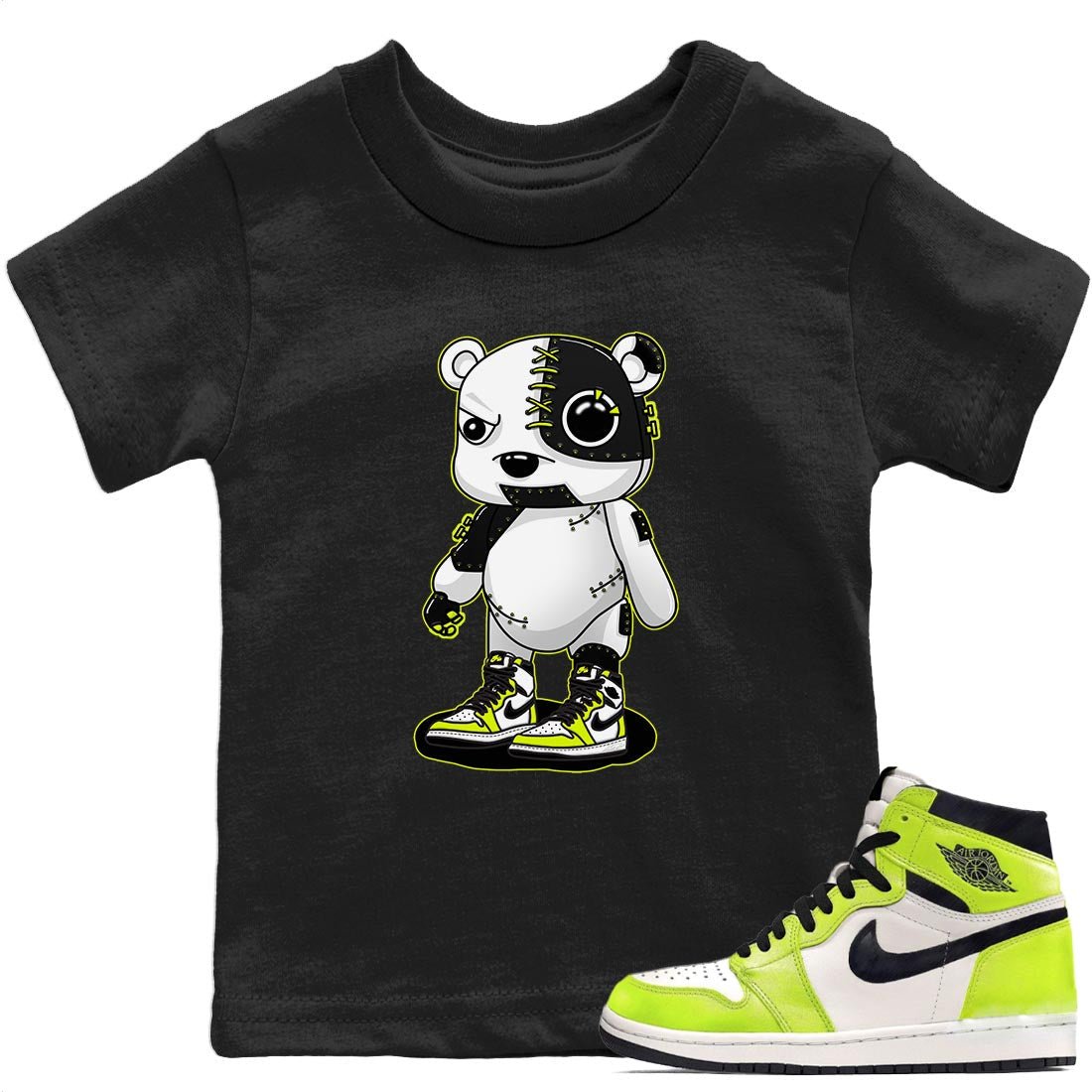 Jordan 1 Visionaire Sneaker Match Tees Cyborg Bear Sneaker Tees Jordan 1 Visionaire Sneaker Release Tees Kids Shirts