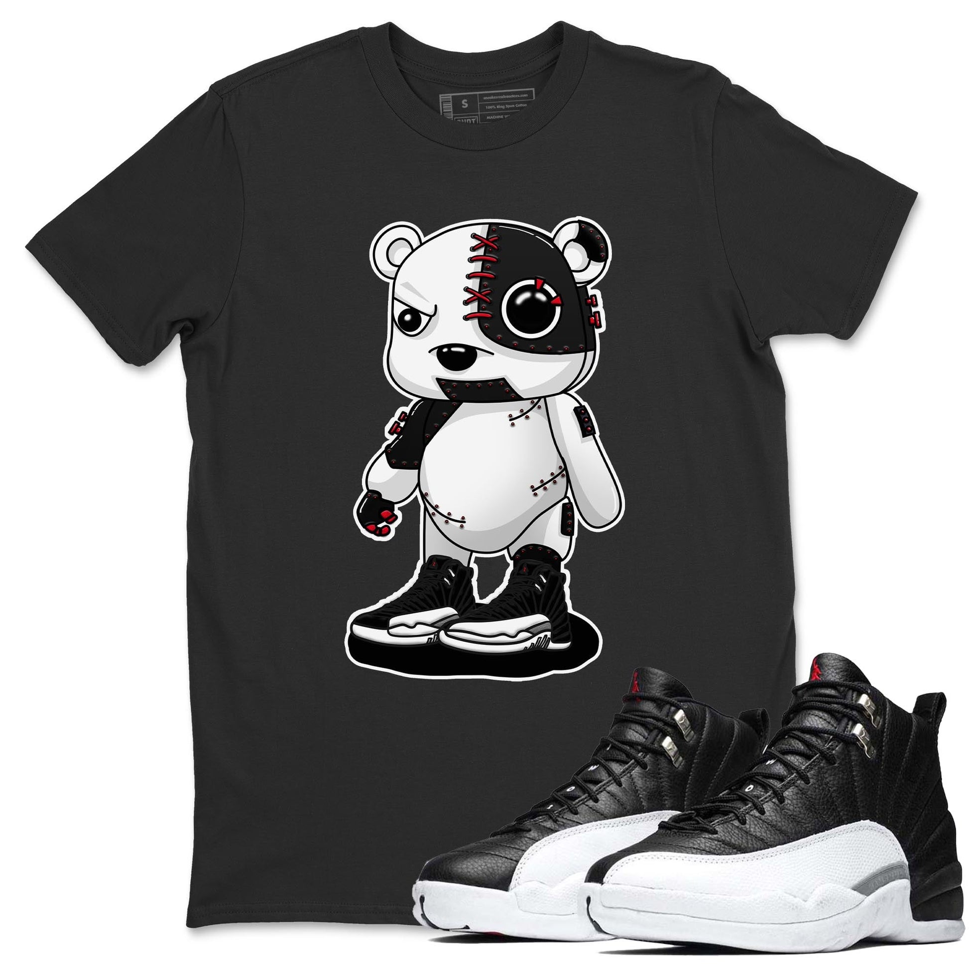 Jordan 12 Playoffs Sneaker Match Tees Cyborg Bear Sneaker Tees Jordan 12 Playoffs Sneaker Release Tees Unisex Shirts