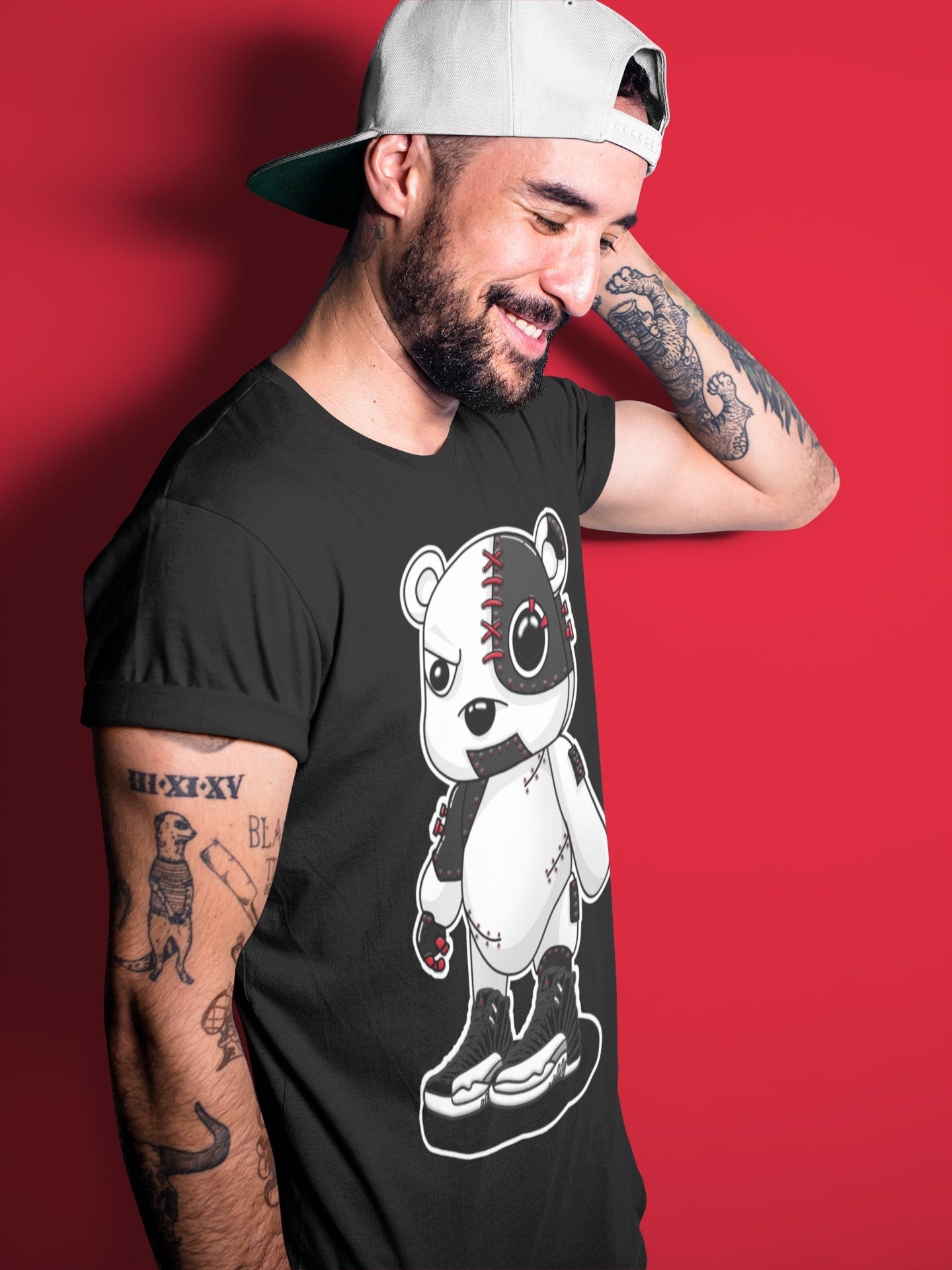 Jordan 12 Playoffs Sneaker Match Tees Cyborg Bear Sneaker Tees Jordan 12 Playoffs Sneaker Release Tees Unisex Shirts