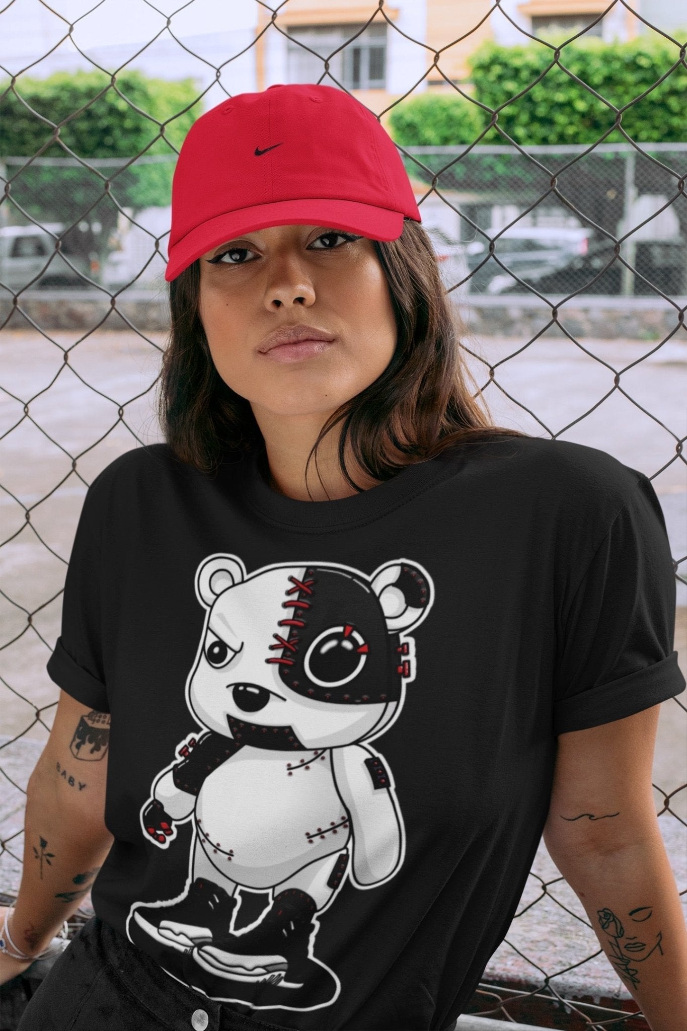Jordan 12 Playoffs Sneaker Match Tees Cyborg Bear Sneaker Tees Jordan 12 Playoffs Sneaker Release Tees Unisex Shirts