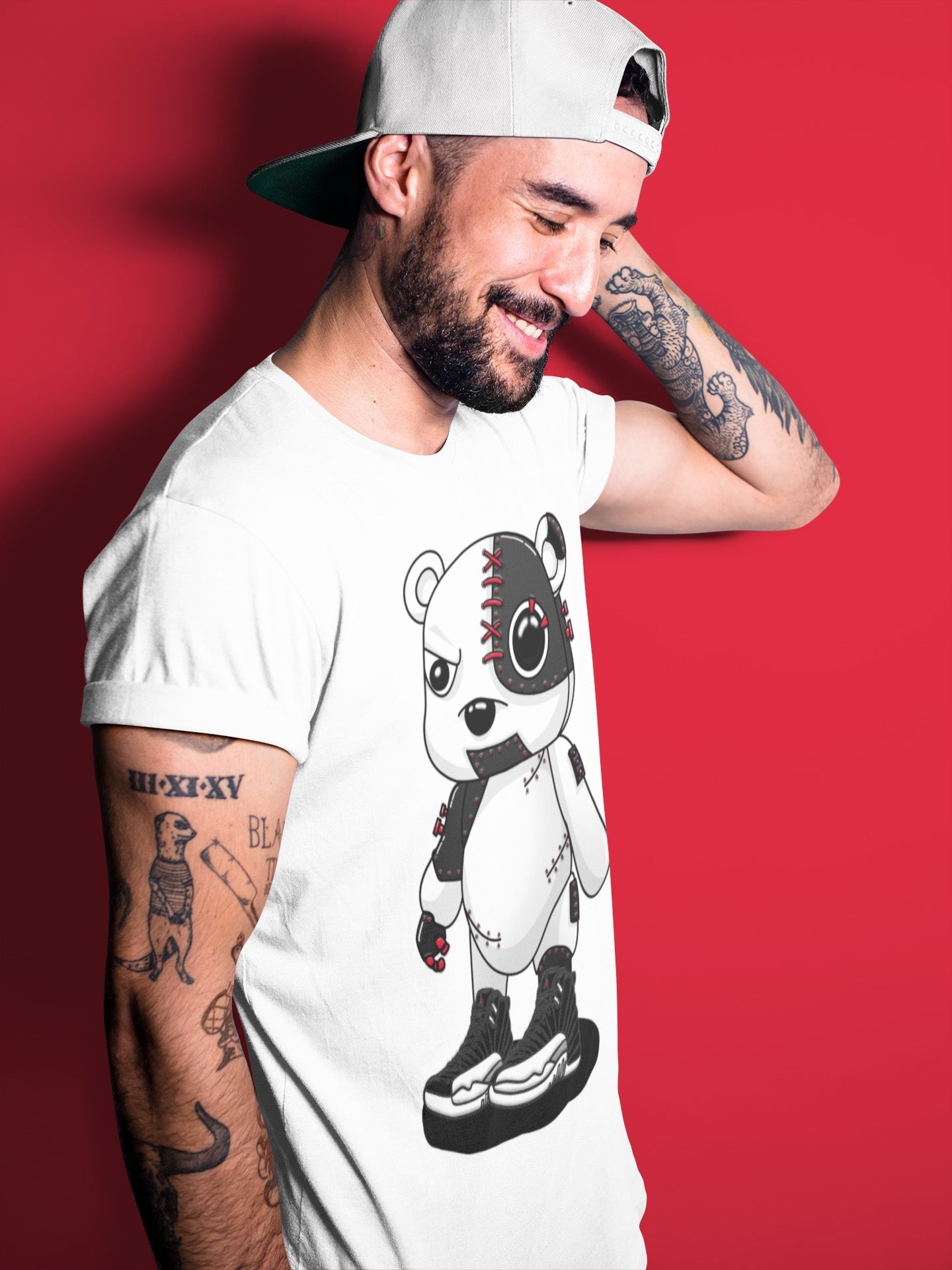 Jordan 12 Playoffs Sneaker Match Tees Cyborg Bear Sneaker Tees Jordan 12 Playoffs Sneaker Release Tees Unisex Shirts