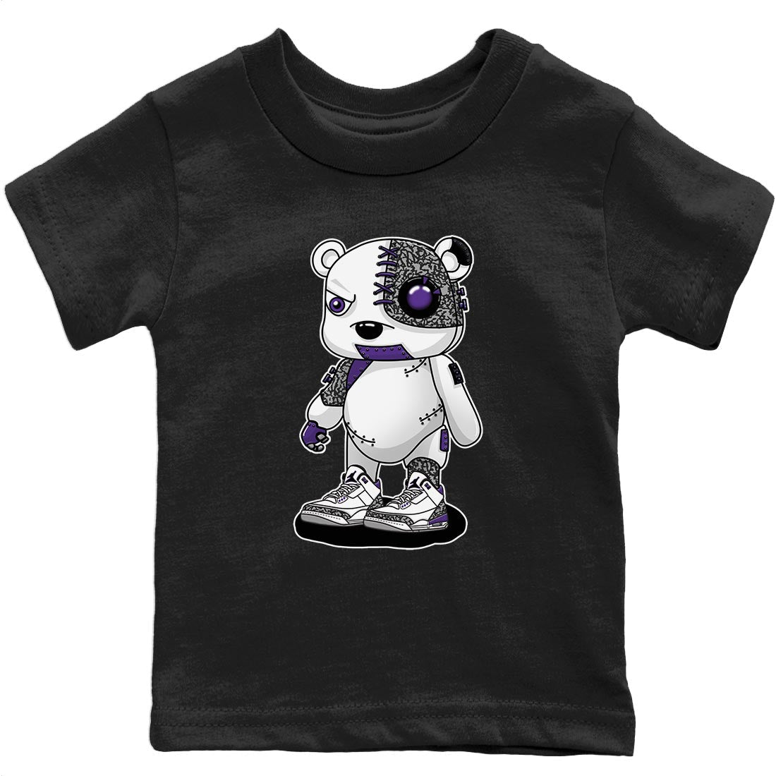 Jordan 3 Dark Iris Sneaker Match Tees Cyborg Bear Sneaker Tees Jordan 3 Dark Iris Sneaker Release Tees Kids Shirts