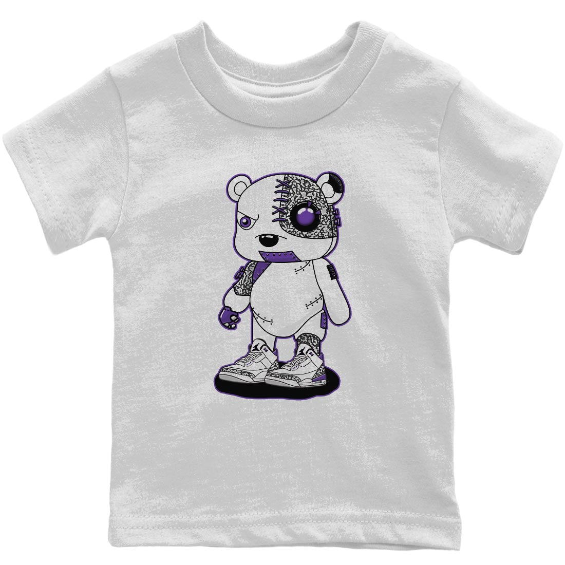 Jordan 3 Dark Iris Sneaker Match Tees Cyborg Bear Sneaker Tees Jordan 3 Dark Iris Sneaker Release Tees Kids Shirts
