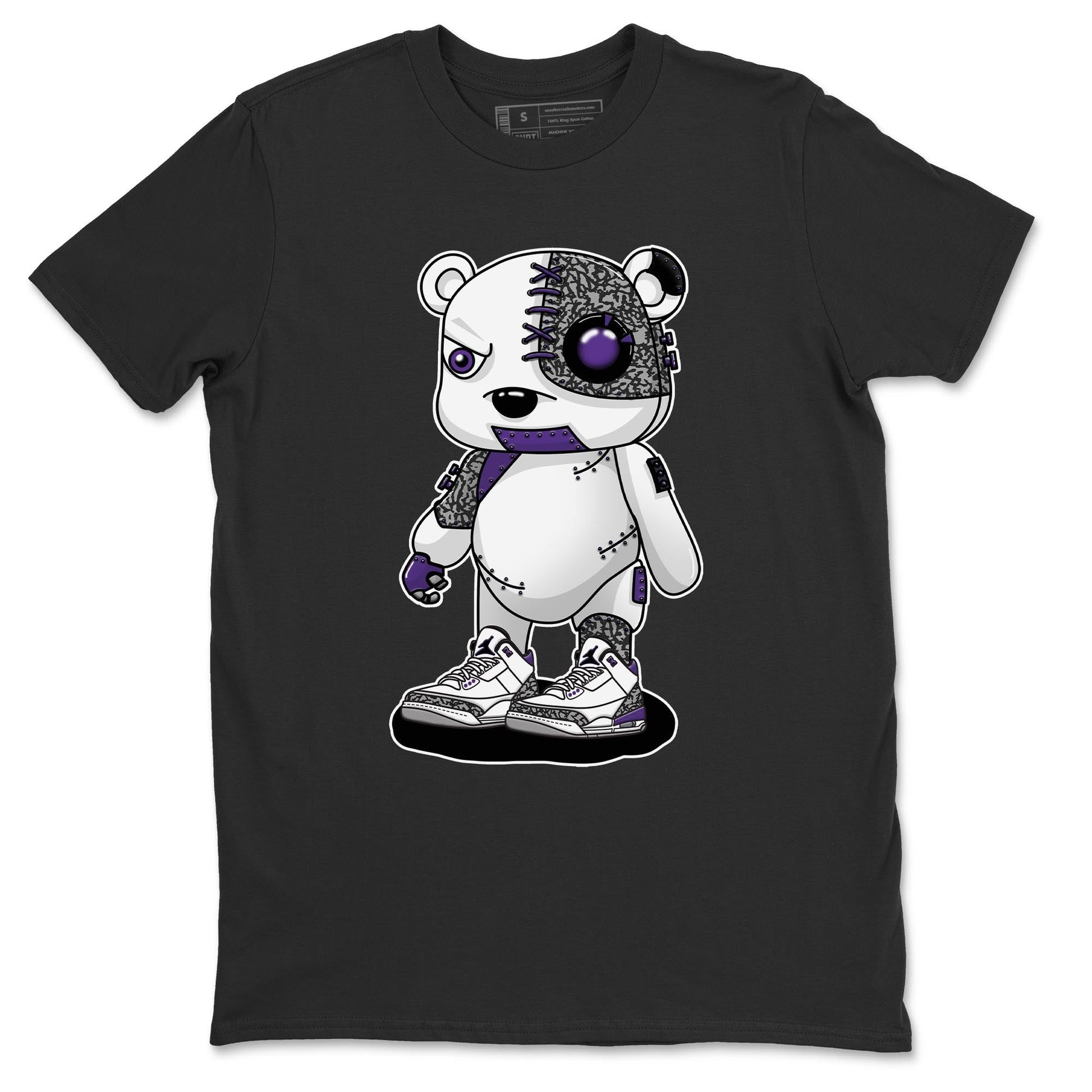 Jordan 3 Dark Iris Sneaker Match Tees Cyborg Bear Sneaker Tees Jordan 3 Dark Iris Sneaker Release Tees Unisex Shirts
