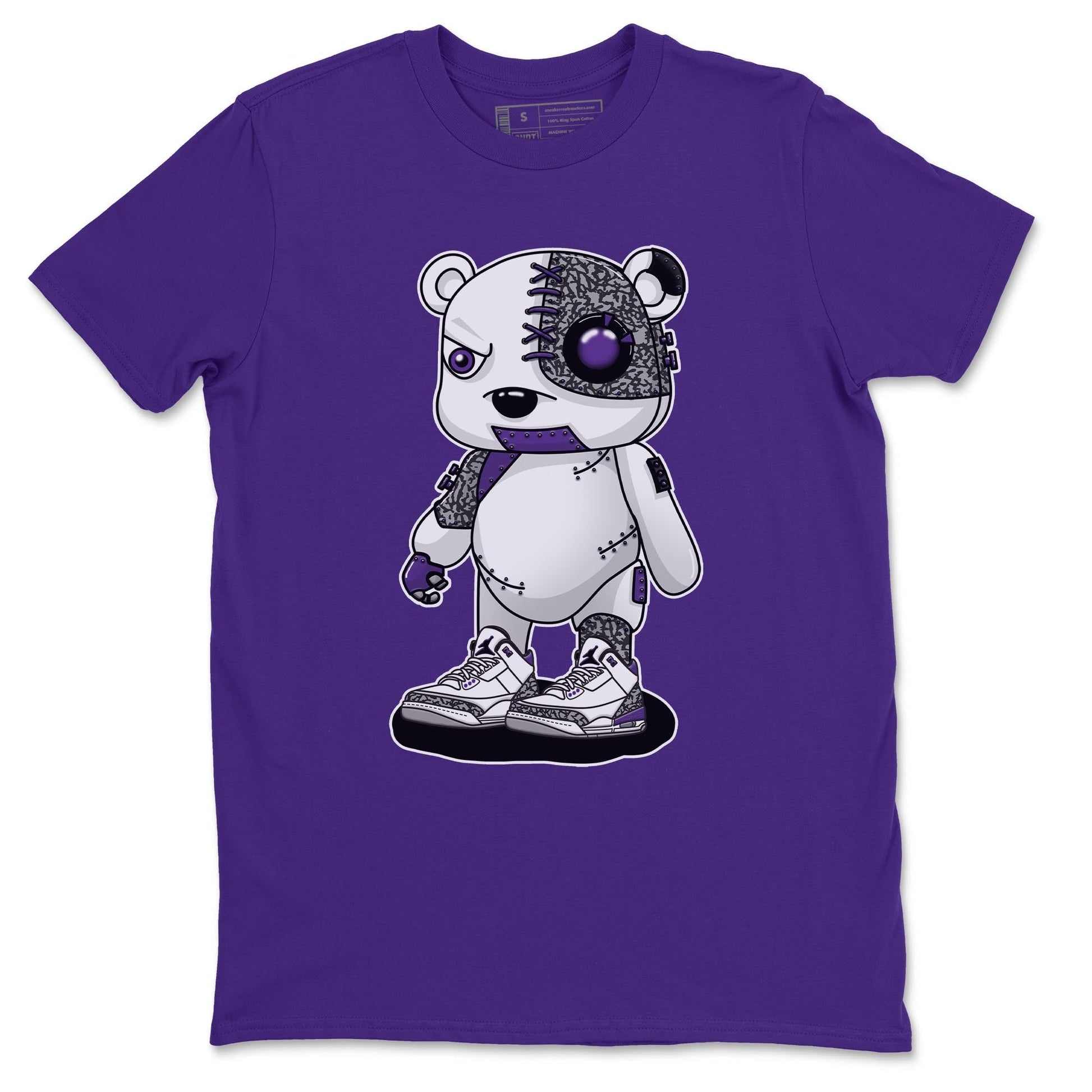 Jordan 3 Dark Iris Sneaker Match Tees Cyborg Bear Sneaker Tees Jordan 3 Dark Iris Sneaker Release Tees Unisex Shirts