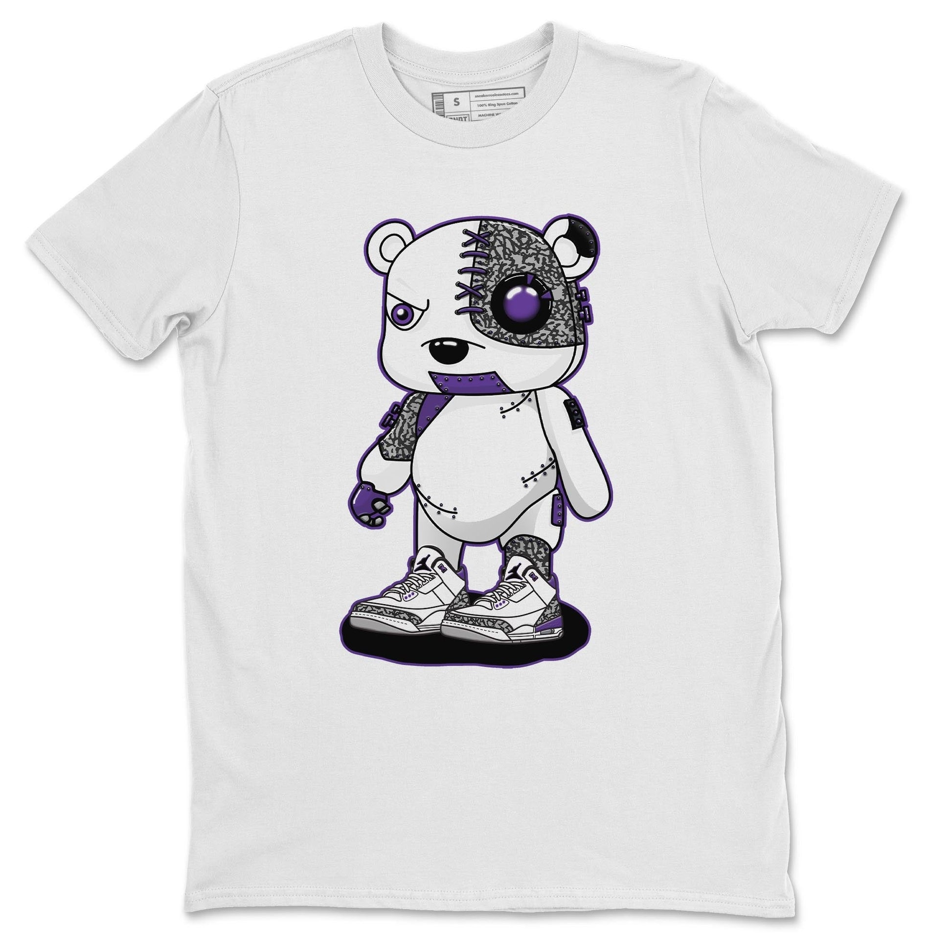 Jordan 3 Dark Iris Sneaker Match Tees Cyborg Bear Sneaker Tees Jordan 3 Dark Iris Sneaker Release Tees Unisex Shirts