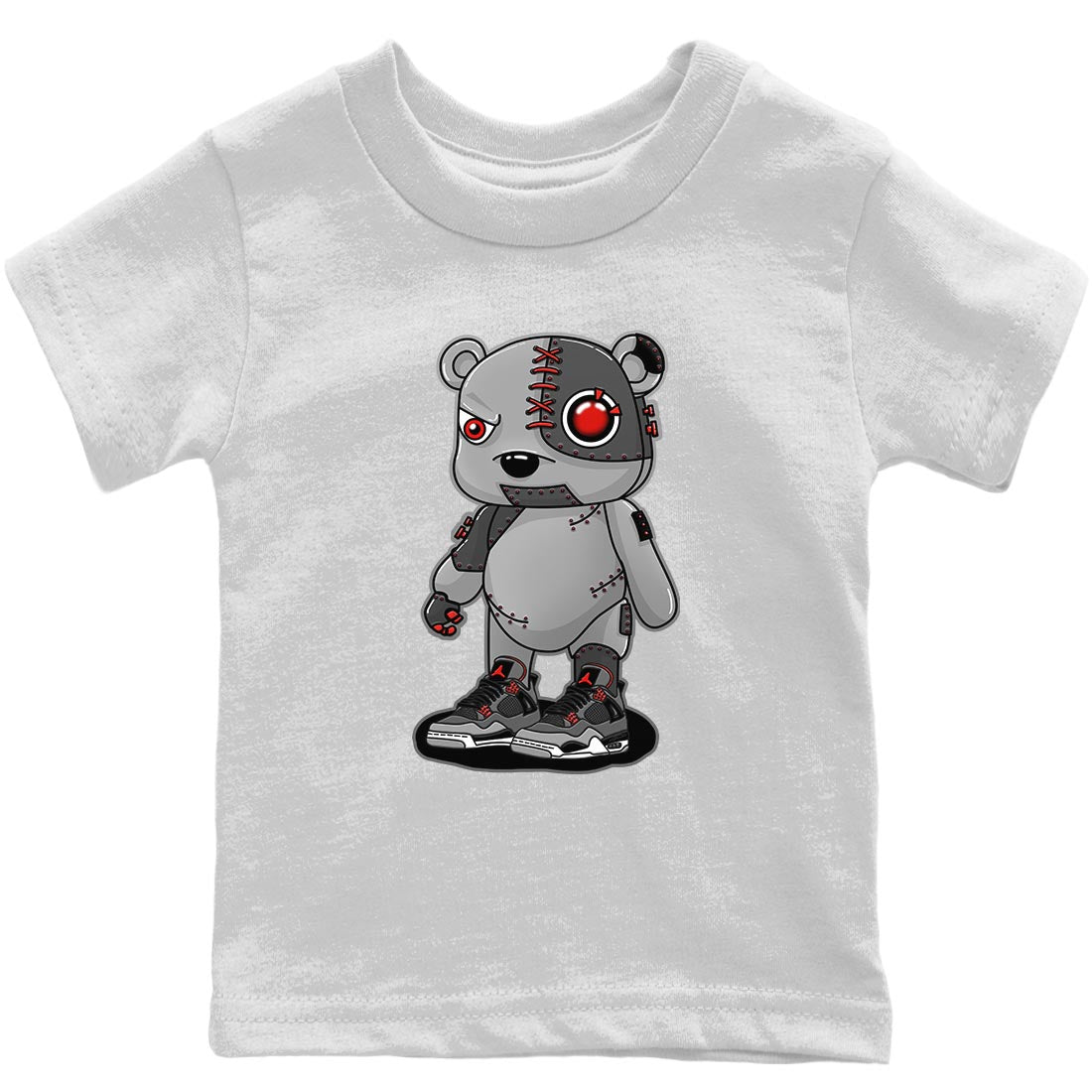 Jordan 4 Infrared Sneaker Match Tees Cyborg Bear Sneaker Tees Jordan 4 Infrared Sneaker Release Tees Kids Shirts