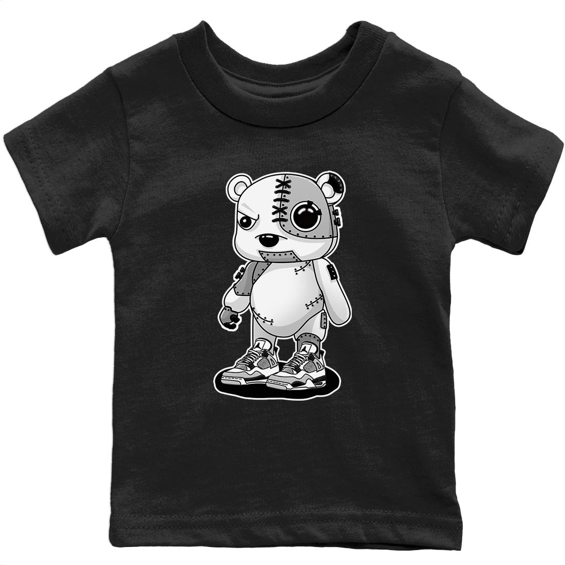 Jordan 4 Military Black Sneaker Match Tees Cyborg Bear Sneaker Tees Jordan 4 Military Black Sneaker Release Tees Kids Shirts